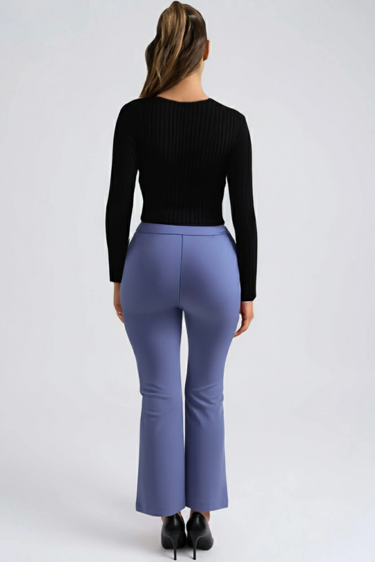 Kadın Mavi Önü Sahte Cepli Pantolon ARM-26K136053