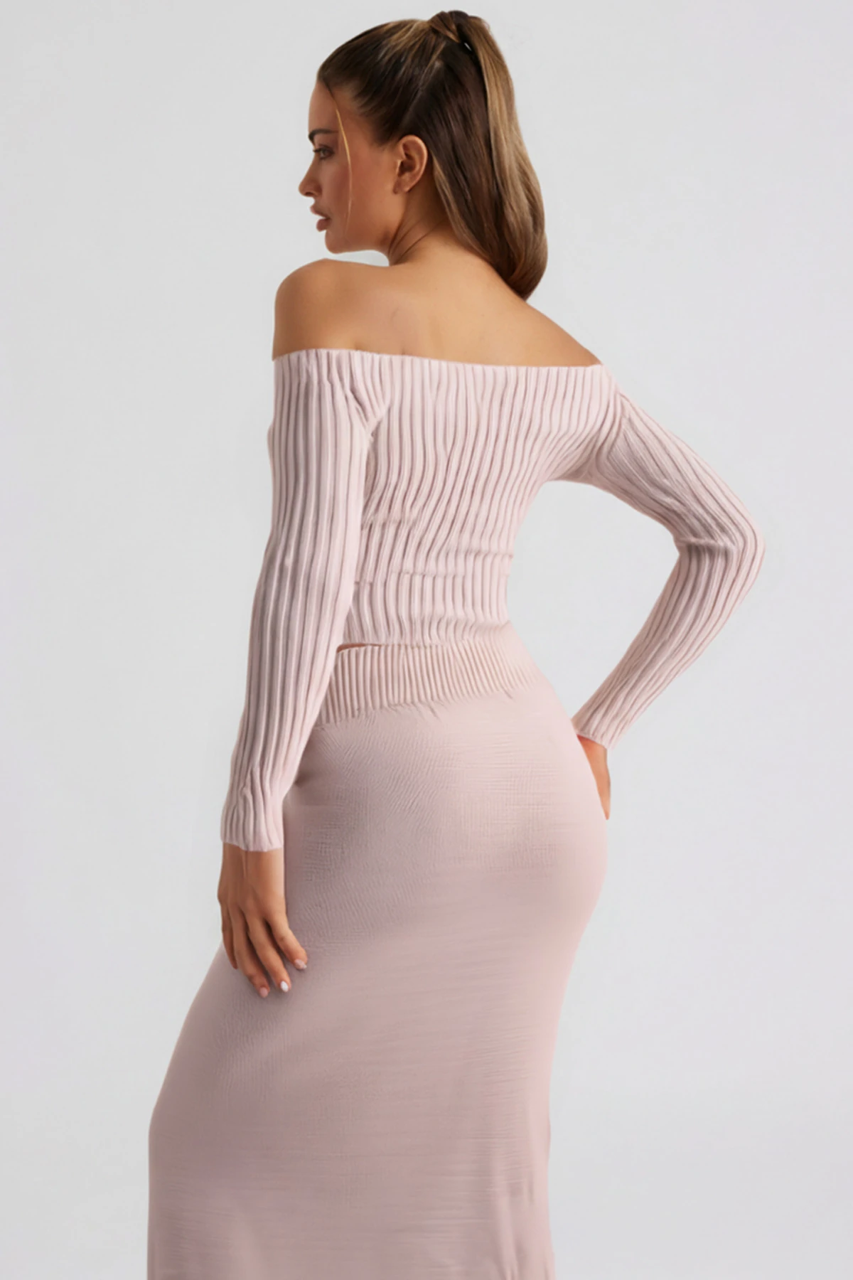 Kadın Taş Baklava Desen Triko Etek ARM-26K136077