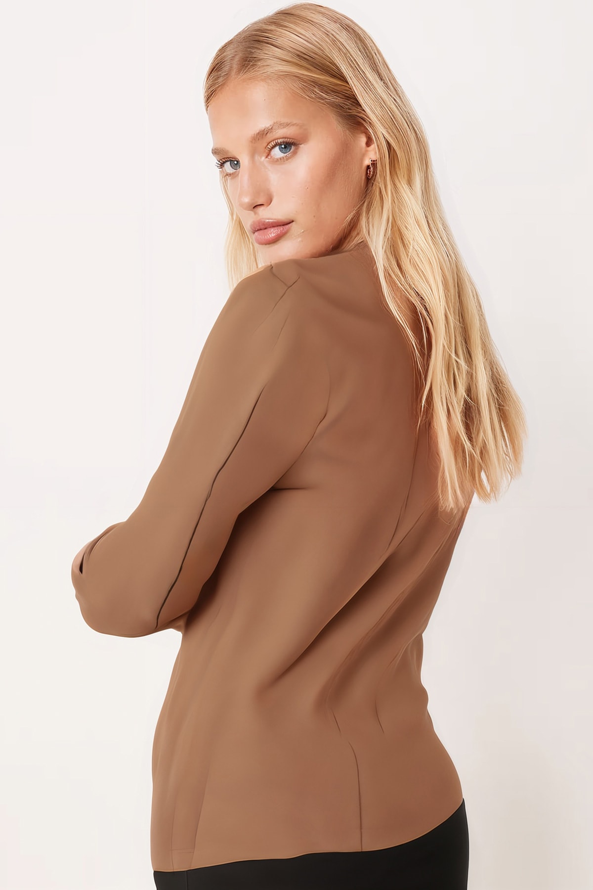 Kadın Camel Tek Düğmeli Ceket ARM-20K001020