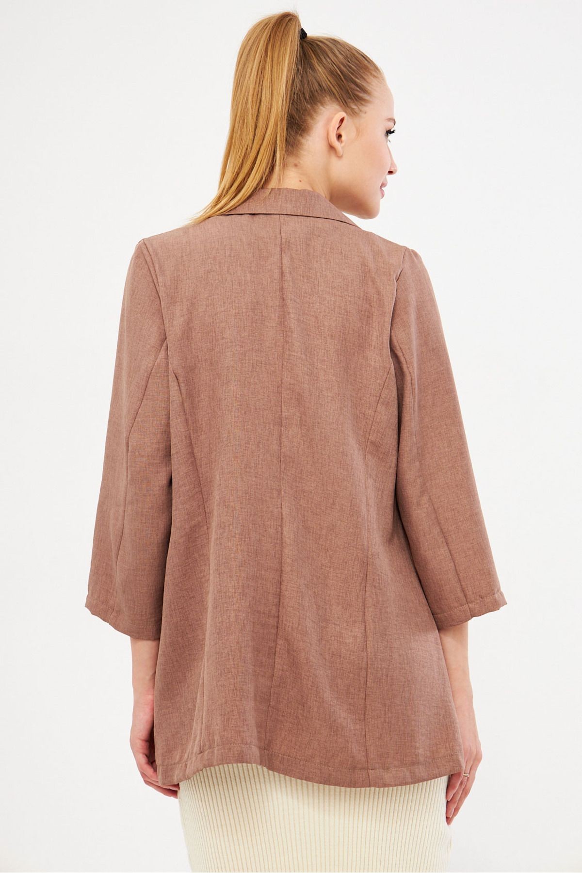 Kadın Vizon Cepli Oversize Ceket ARM-24Y001115