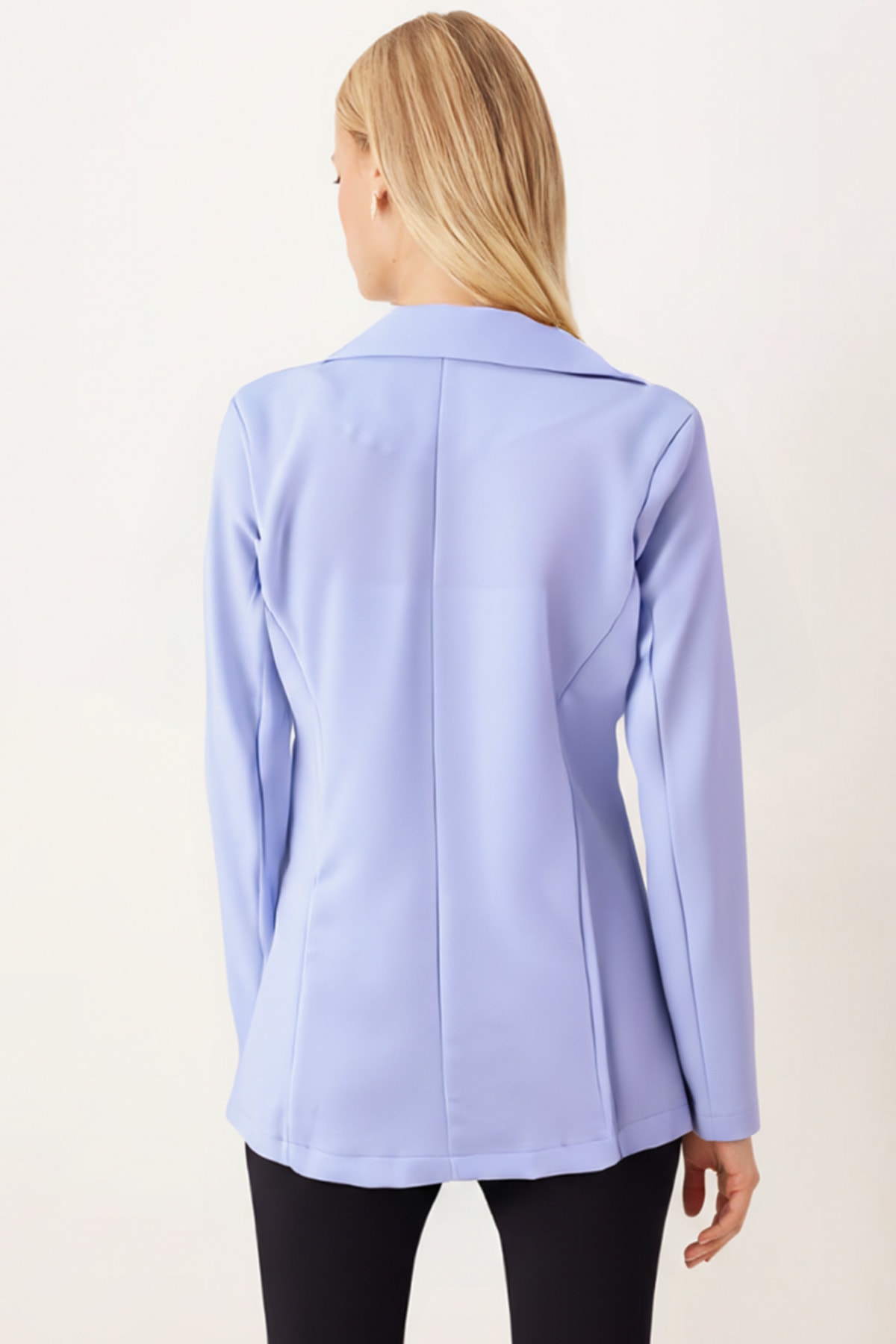 Kadın Buzmavi Düğmeli Ceket ARM-20K001151