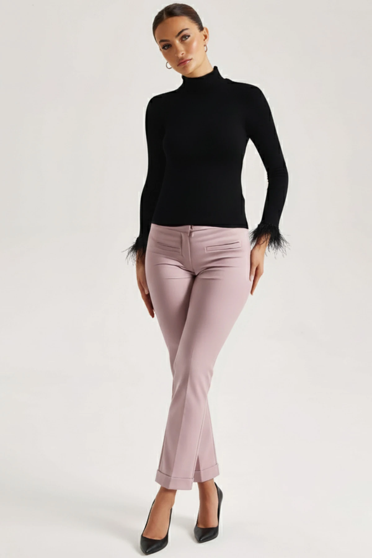 Kadın Taş Önü Sahte Cepli Pantolon ARM-26K136053