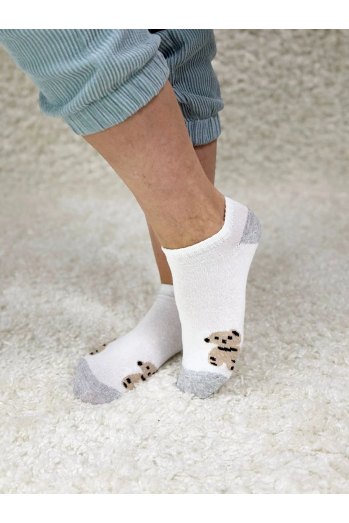 Kadın Desenli 3'Lü Paket Kısa Spor Parfümlü Çorap ARM-25K132002