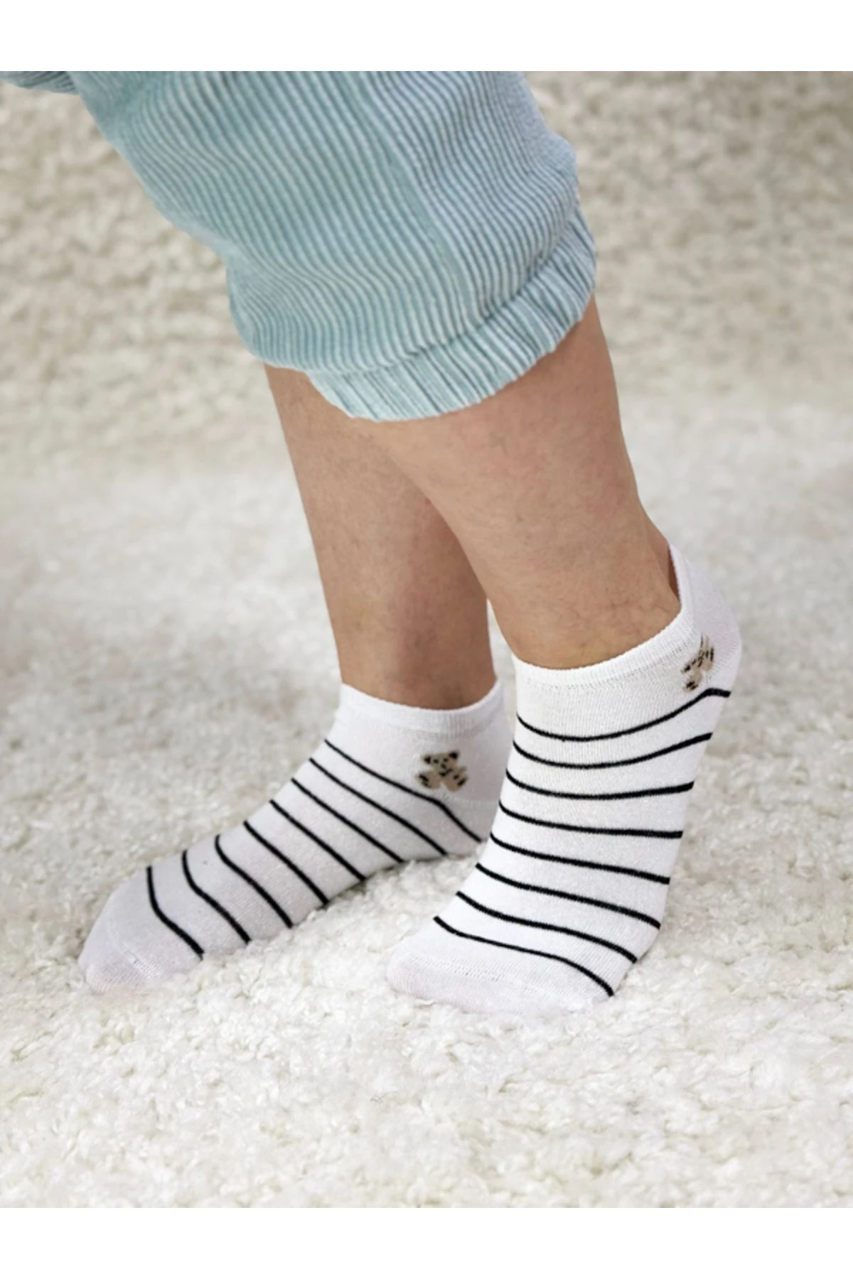 Kadın Desenli 3'Lü Paket Kısa Spor Parfümlü Çorap ARM-25K132002