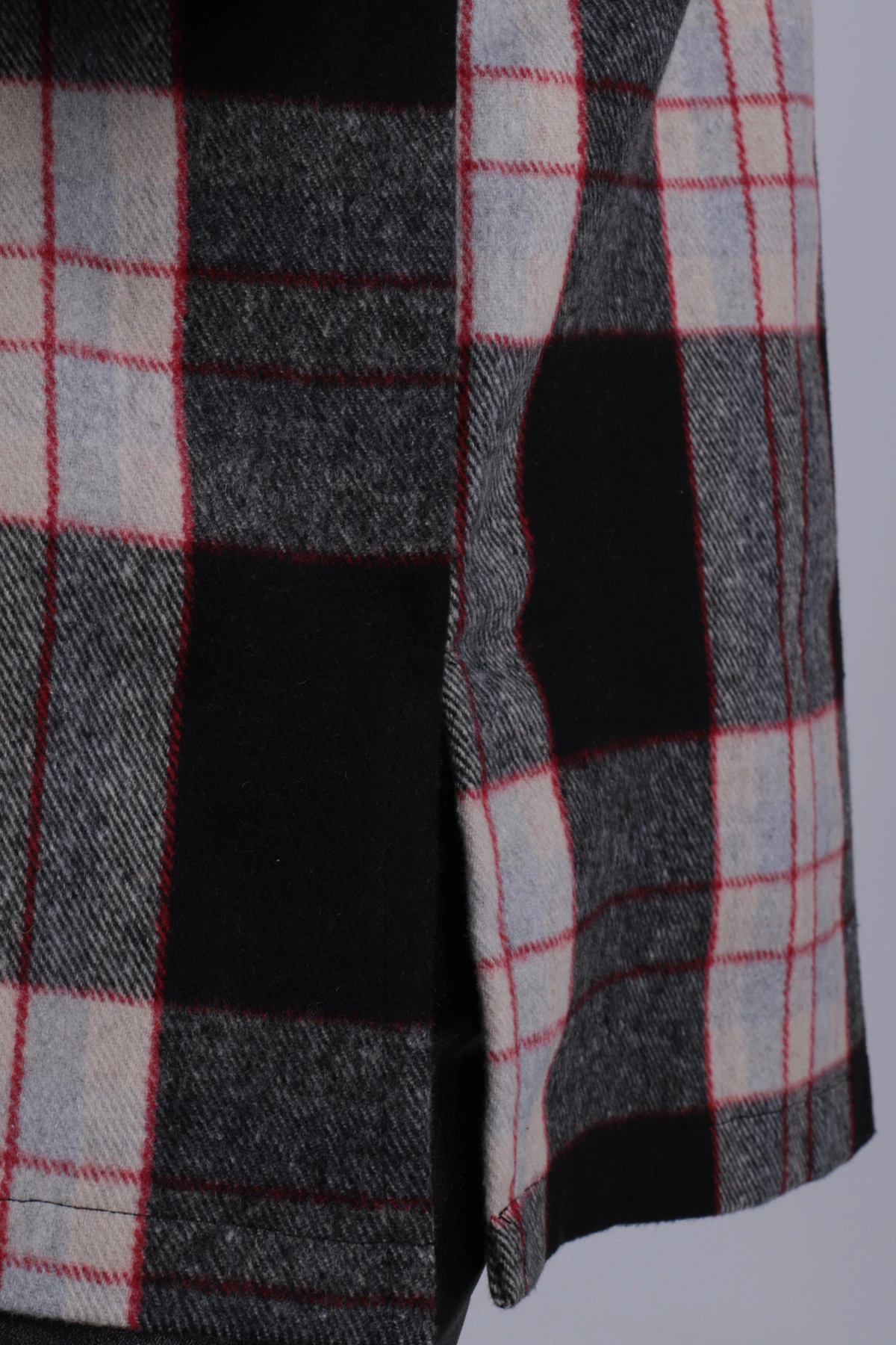 Kadın Füme Erkek Yaka Yanları Yırtmaçlı Oversize Ceket ARM-26K001009