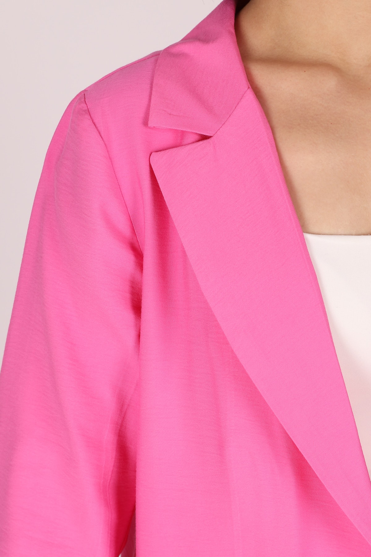 Kadın Fuşya Cepli Oversize Ceket ARM-26K001005