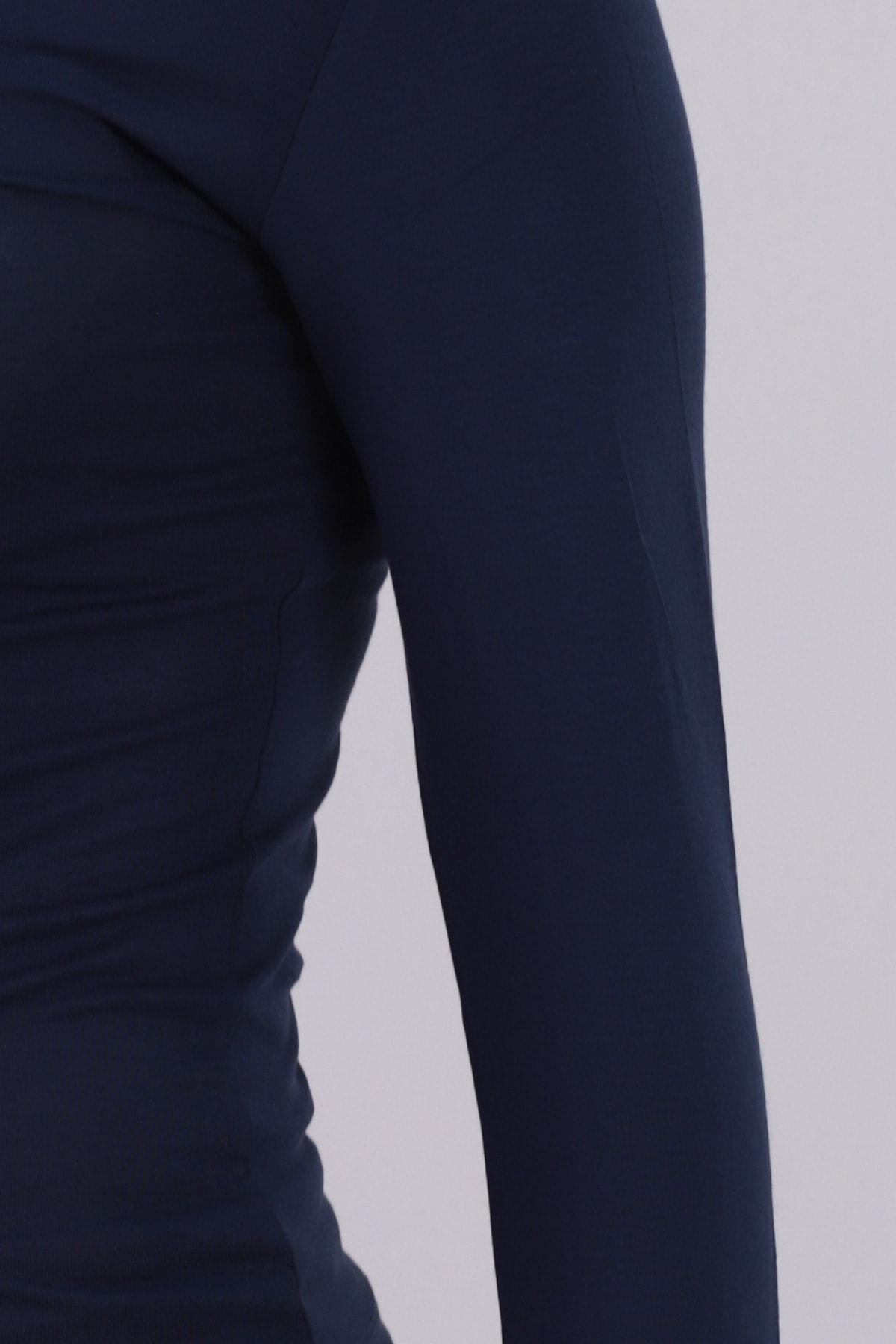 Kadın Lacivert Yarım Balıkçı Parmak Geçmeli Body ARM-26K135002
