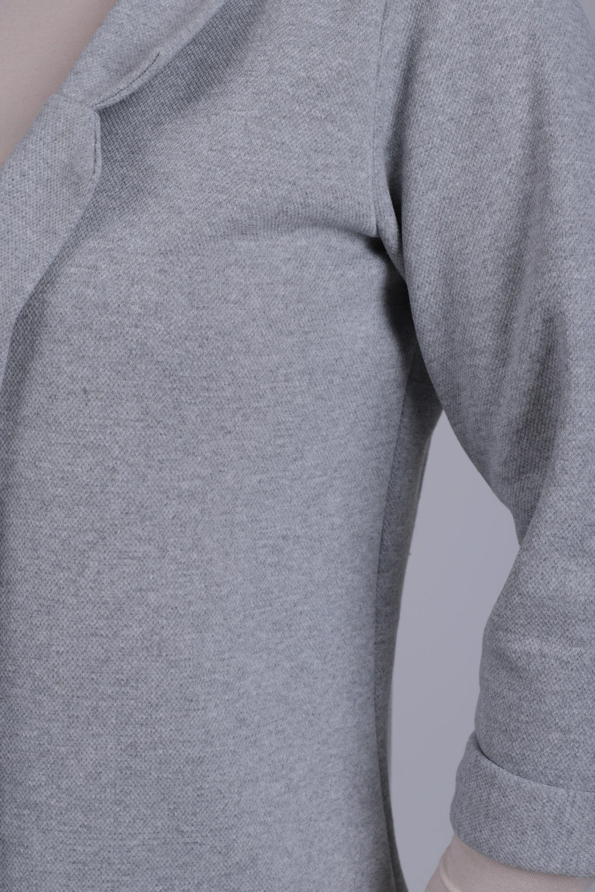 Kadın Gri Duble Kol Ceket ARM-26K001054