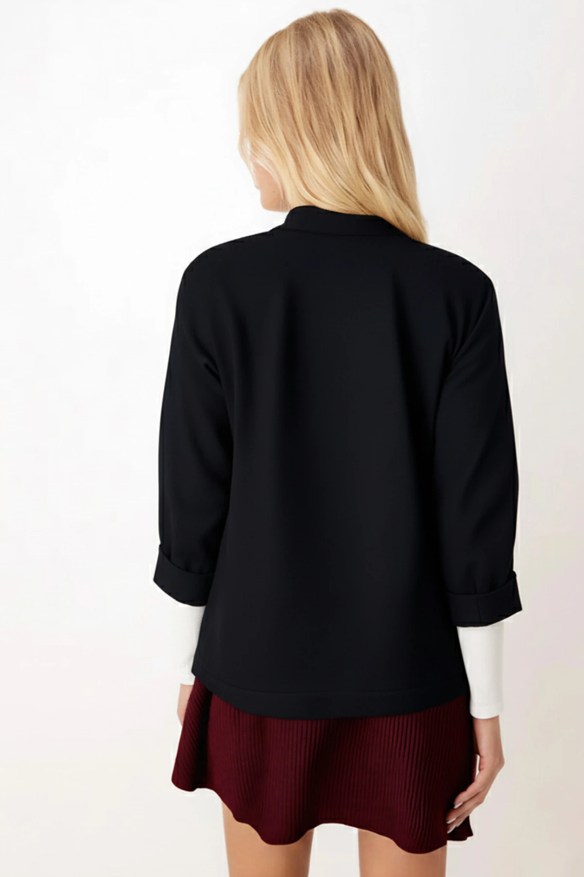 Kadın Siyah Duble Kol Ceket ARM-26K001054