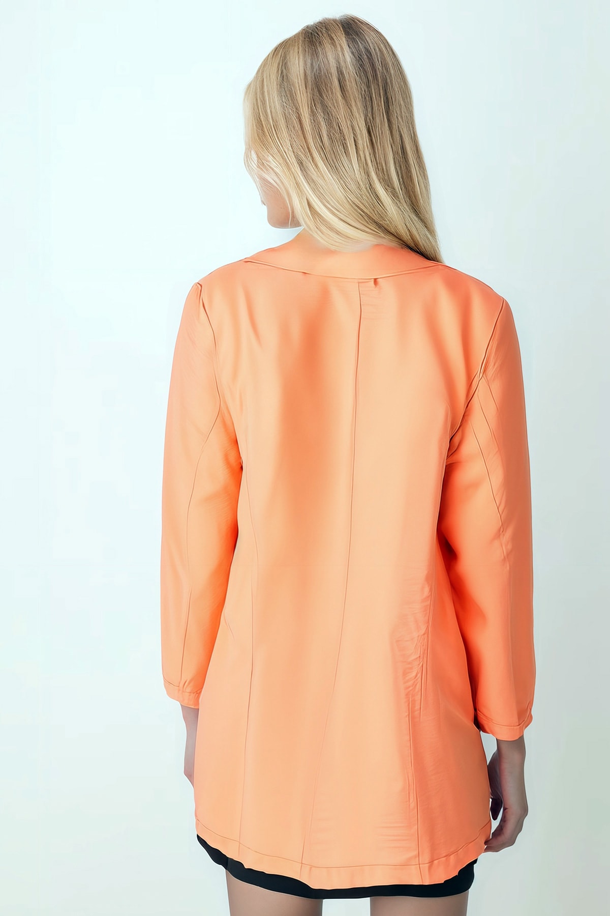 Kadın Turuncu Cepli Oversize Ceket ARM-26K001005