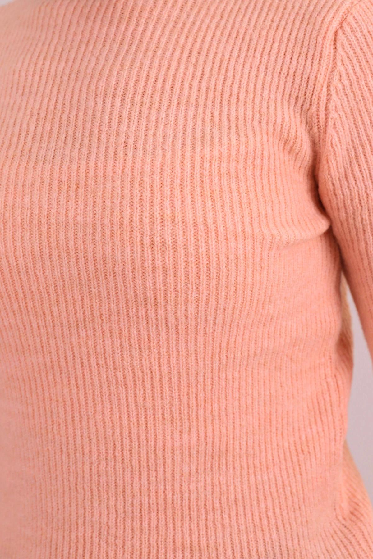 Kadın Pudra Bisiklet Yaka Triko Kazak ARM-26K136058