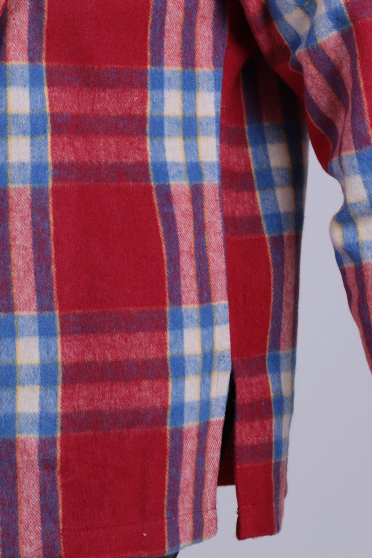 Kadın Kırmızı Erkek Yaka Yanları Yırtmaçlı Oversize Ceket ARM-26K001009