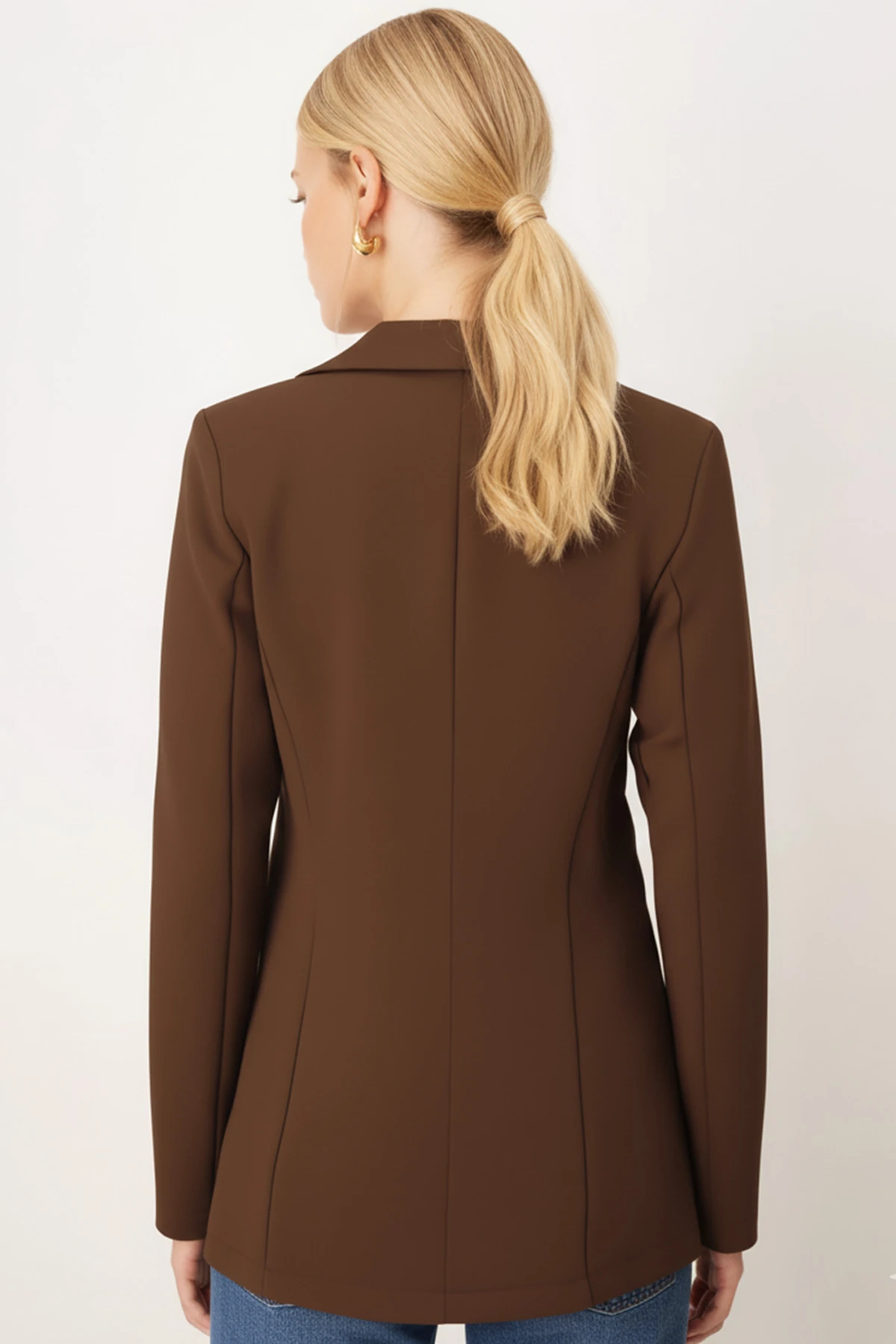 Kadın Koyu Haki Düğmeli Ceket ARM-20K001151