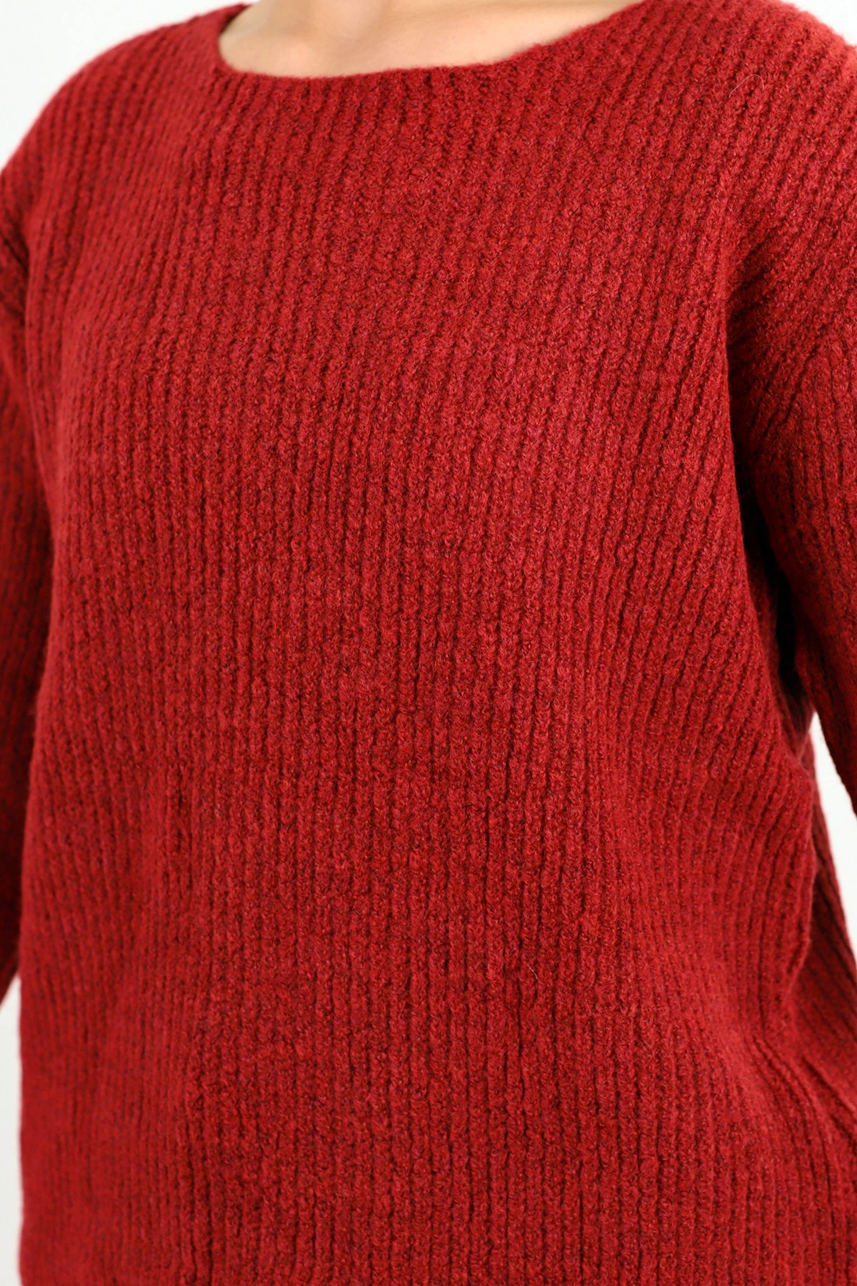 Kadın Kırmızı Bisiklet Yaka Triko Kazak ARM-26K136058