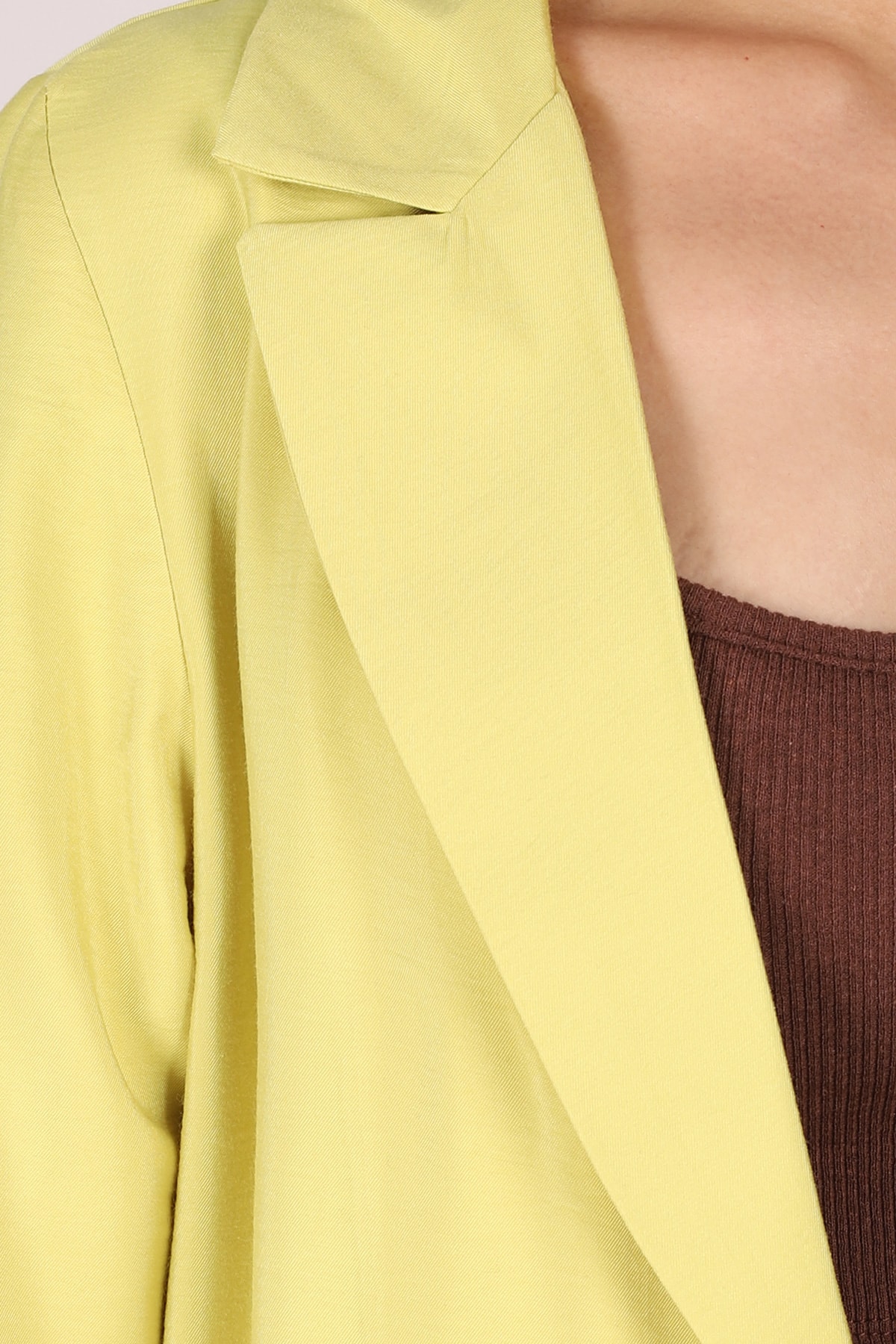 Kadın Fıstık Yeşili Cepli Oversize Ceket ARM-26K001005