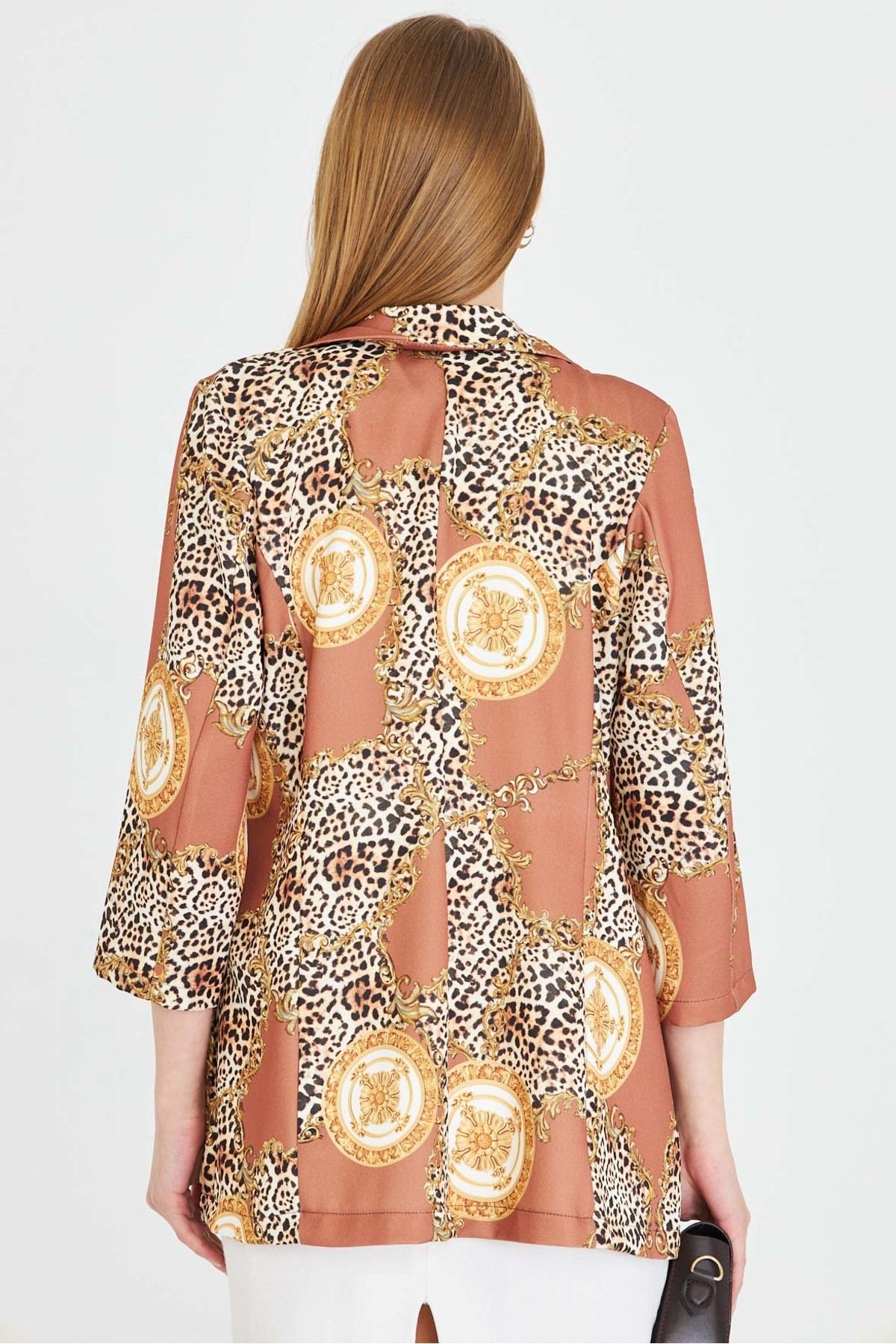 Kadın Bej Cepli Oversize Ceket ARM-25Y001057