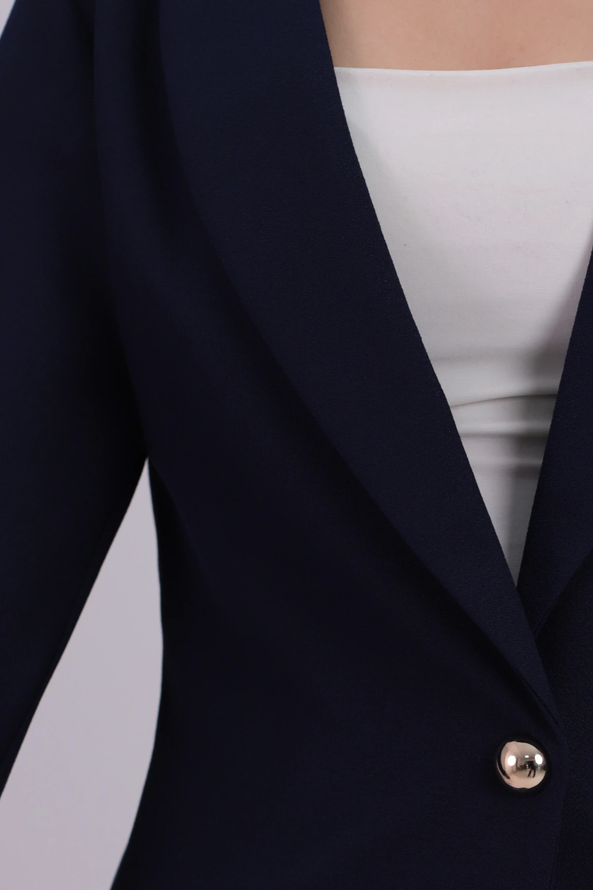 Kadın Lacivert Tek Düğmeli Ceket ARM-20K001020