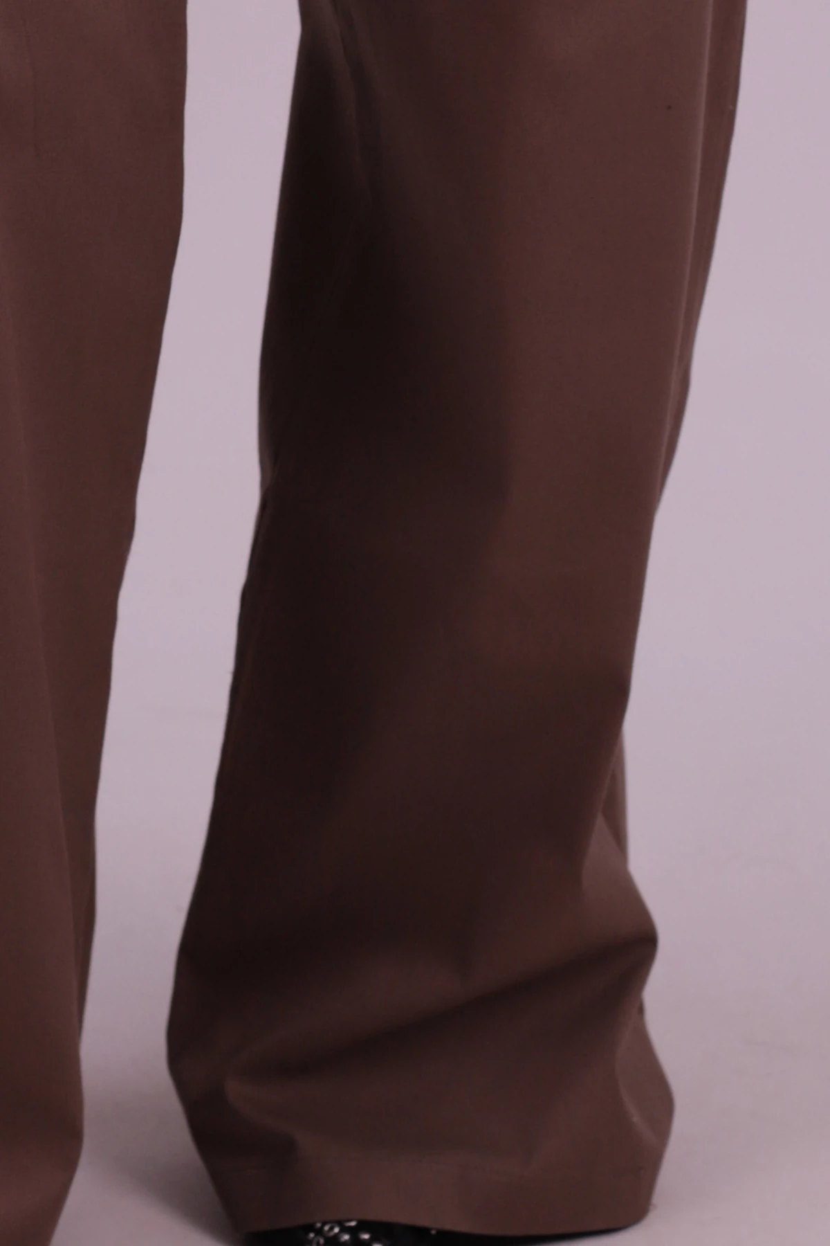 Kadın Vizon Yüksek Bel Önden Pile Detaylı Bol Paça Pantolon ARM-26K136041