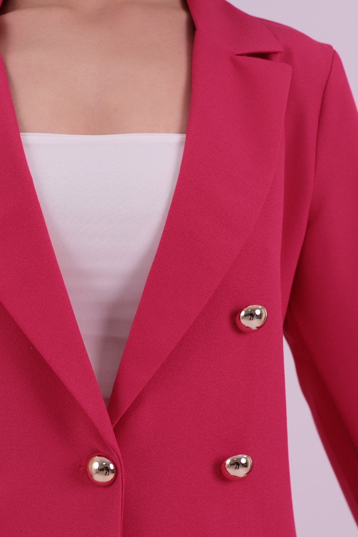 Kadın Fuşya Düğmeli Ceket ARM-20K001151