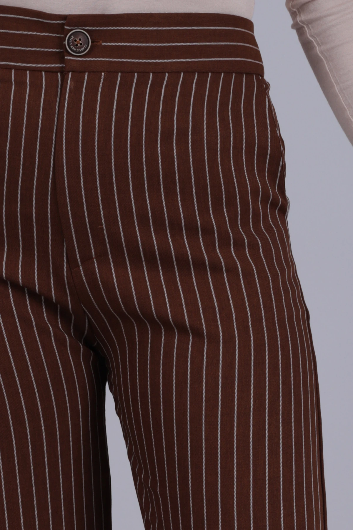 Kadın Kahve Bol Paça Kumaş Pantolon ARM-26K001053