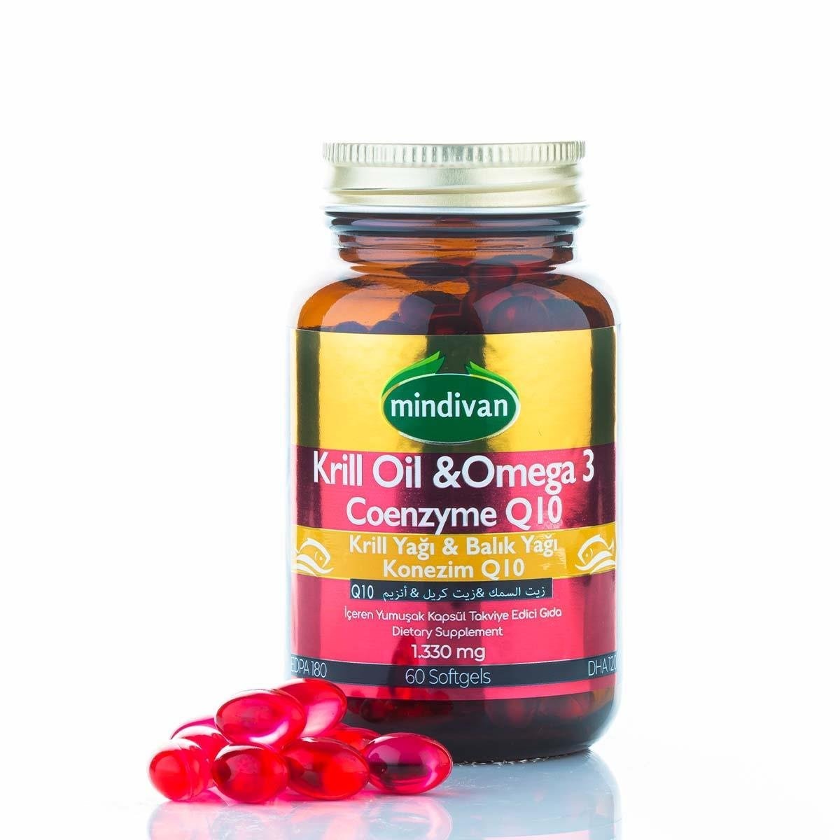 Mindivan Krill Oil & Omega 3 + Coenzyme Q10
