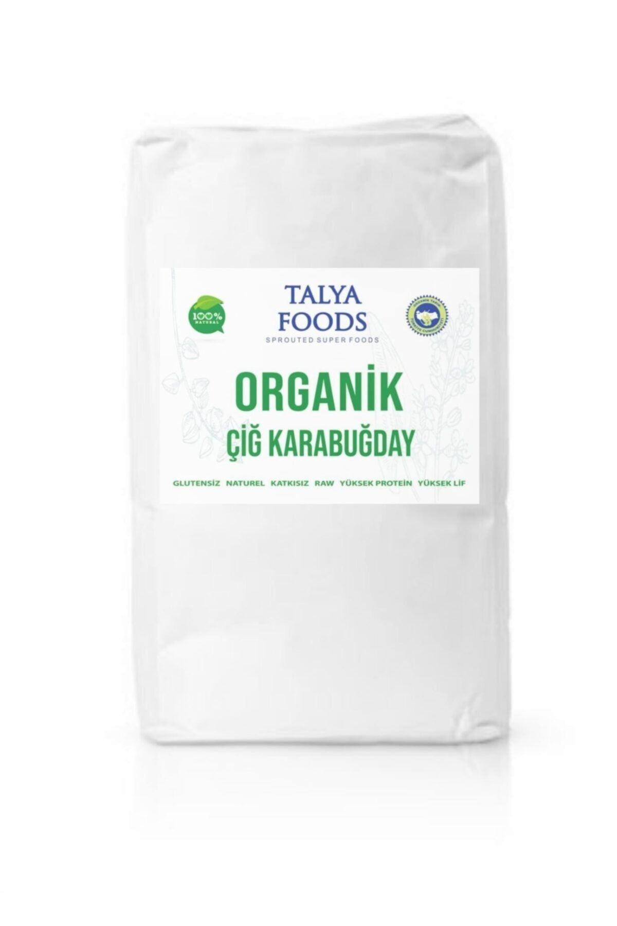 Glutensiz Organik Çiğ Karabuğday Tane 2 Kg