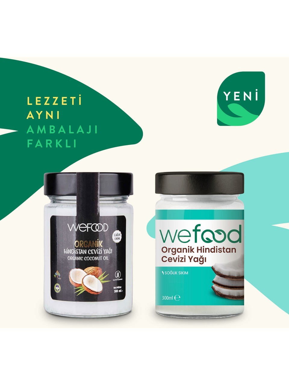 Wefod Organik Hindistan Cevizi Yağı 300 ml 2'li (Soğuk Sıkım) 8681749104055