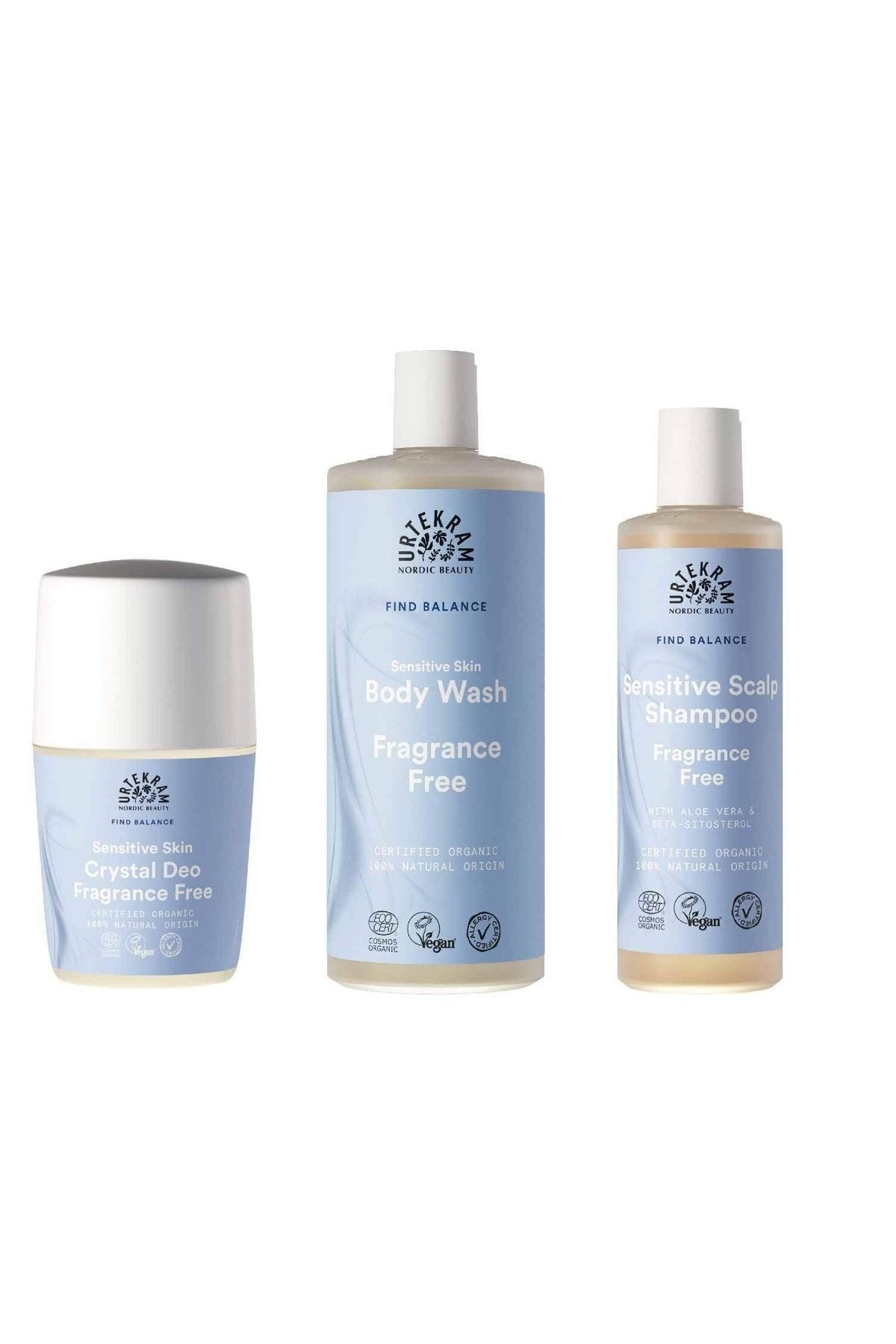 Find Balance Kokusuz Şampuan 250 Ml - Duş Jeli 500 Ml - Roll-on 75 Ml - Hassas Ciltler Için
