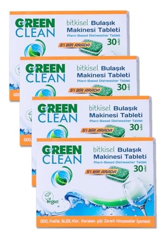 Green Clean Bulaşık Makinesi Organik Bitkisel Tablet 30 X 4 Adet