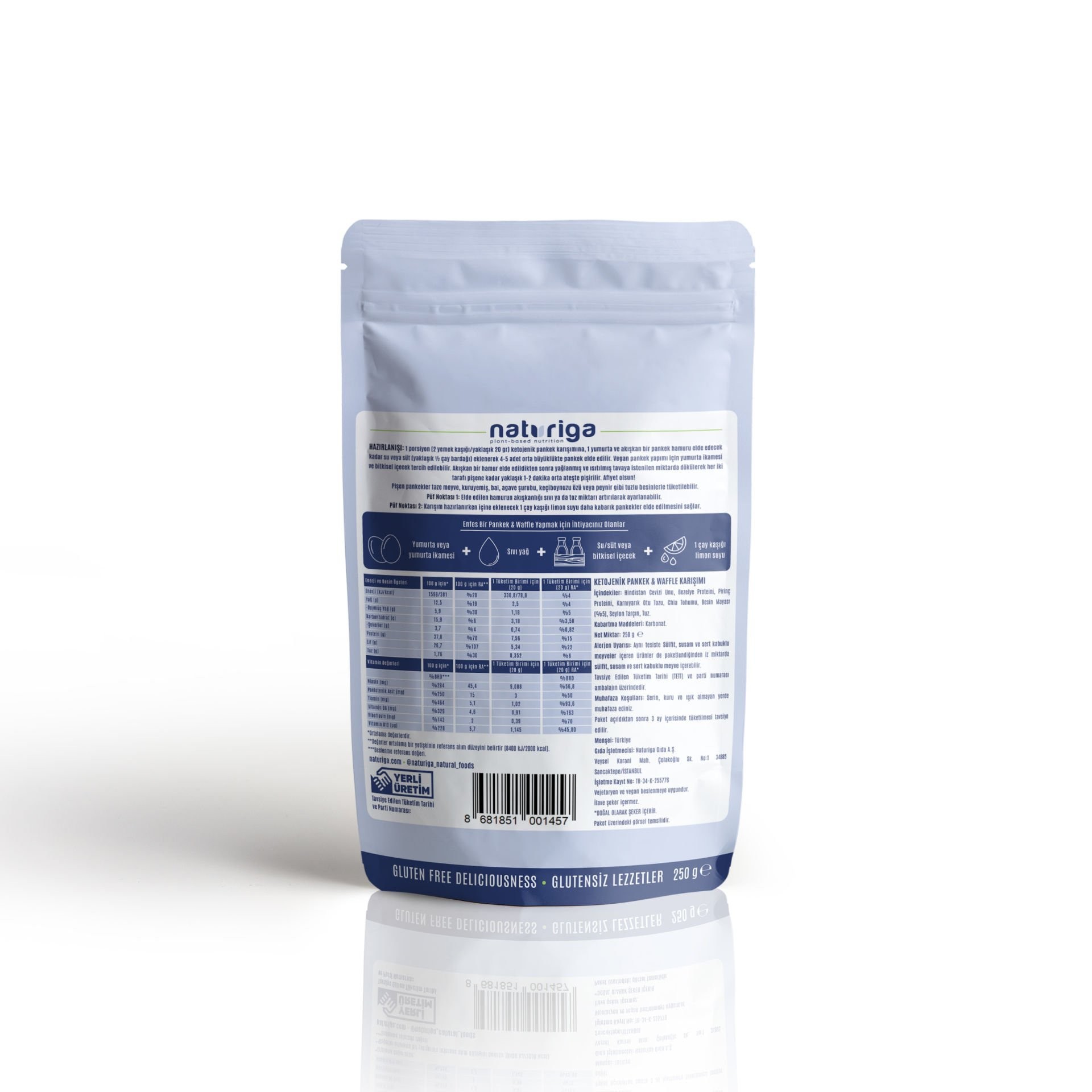 Naturiga Ketojenik Pancake & Waffle Mix 250gr