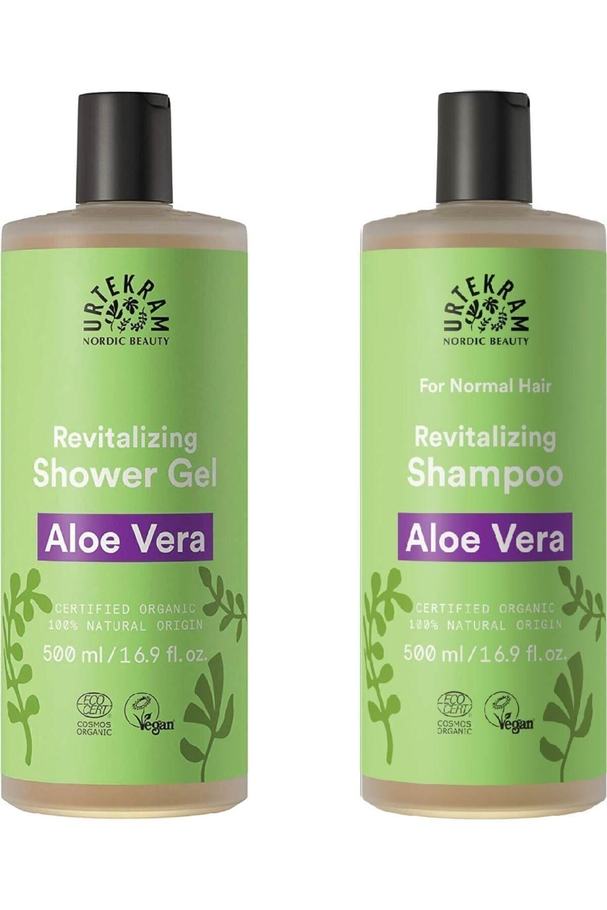 Organik Aloe Vera Şampuan 500 Ml + Aloe Vera Duş Jeli 500 Ml