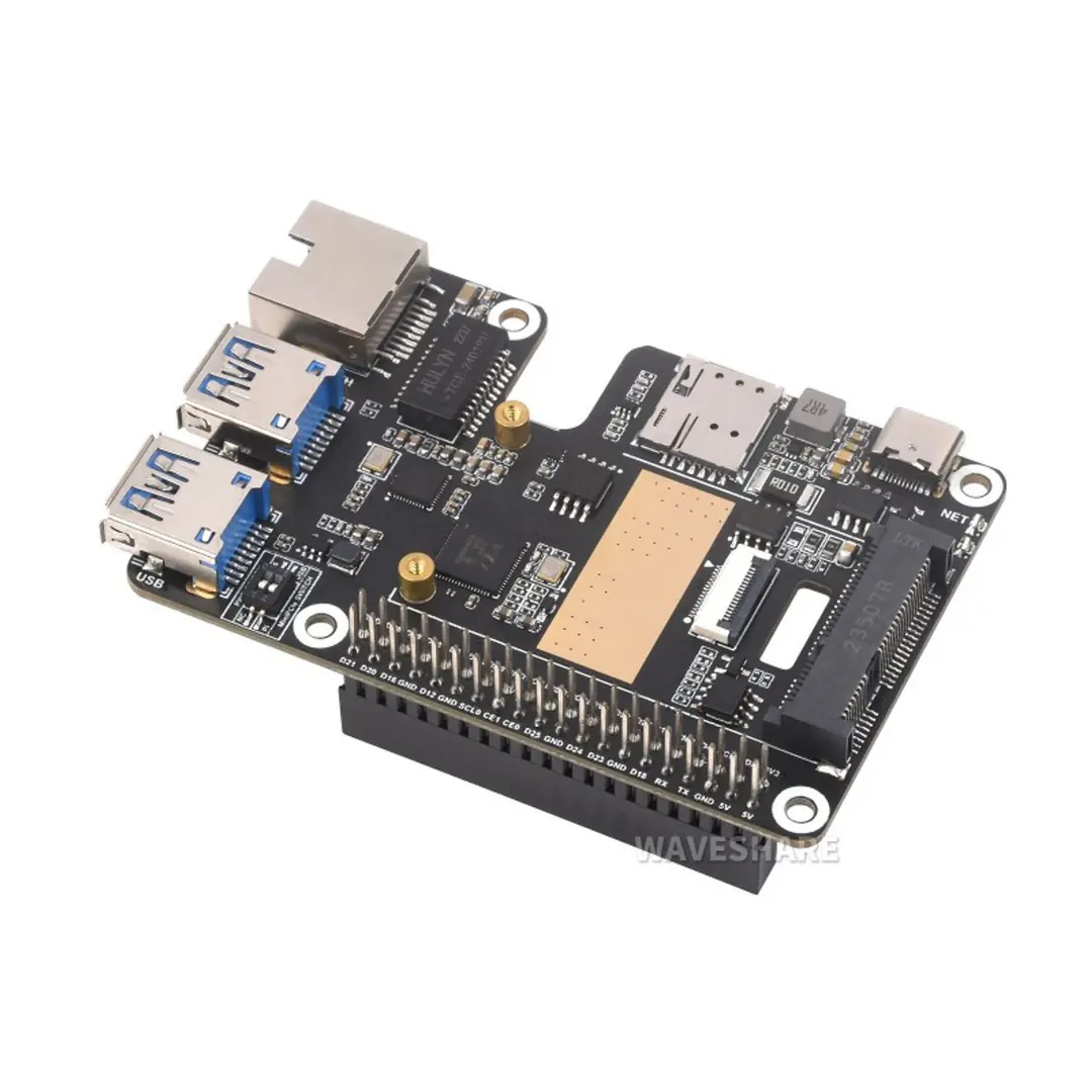 Raspberry Pi 5 MiniPCIe + USB 3.2 + Ethernet + 4G HAT | Samm Market