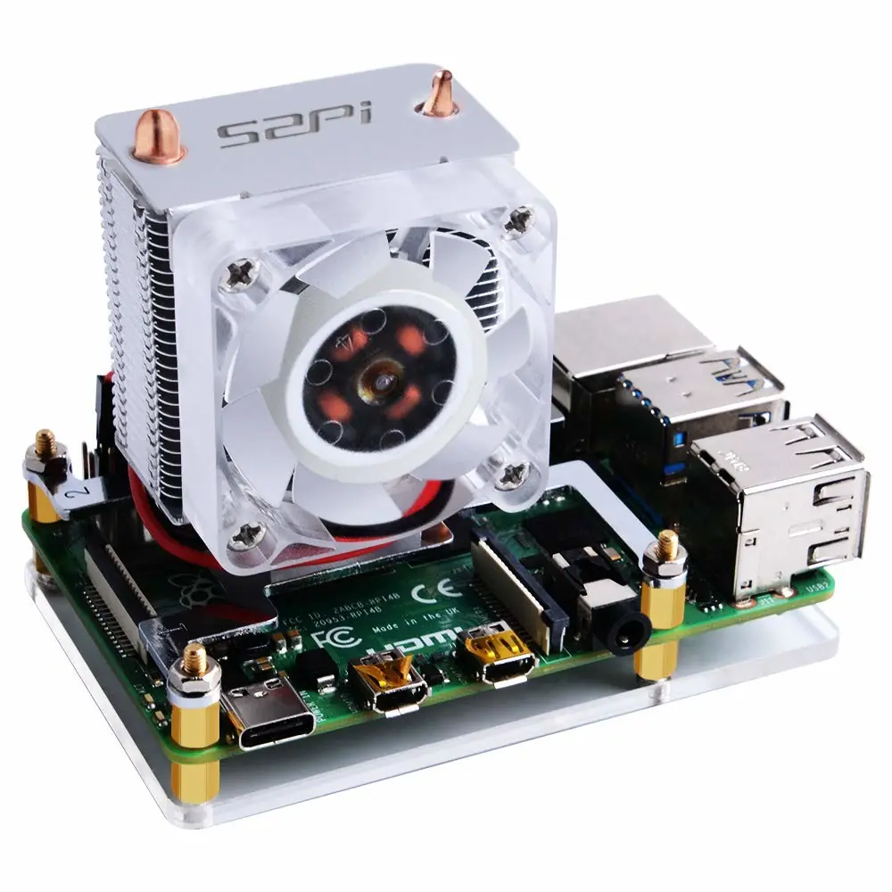 Raspberry Pi 3 ve 4 İçin ICE Tower CPU Soğutucu Fan