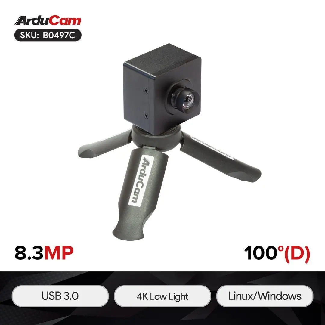 Arducam 8.3MP Sony STARVIS 2 IMX678 Düşük Işık Manuel Odaklı USB