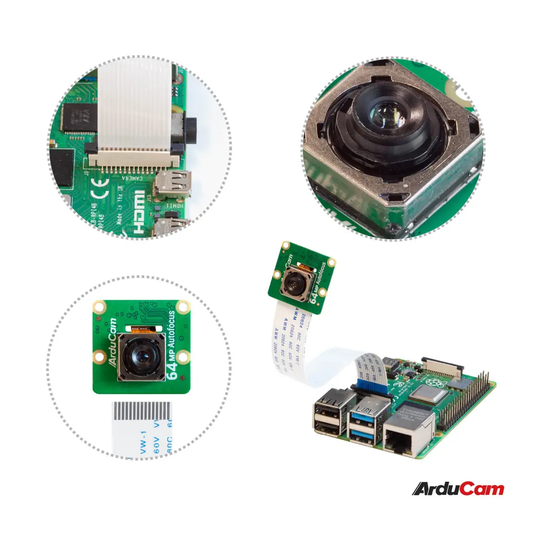 Raspberry Pi için Arducam 64MP Otofokus Kamera Modülü | SAMM Market