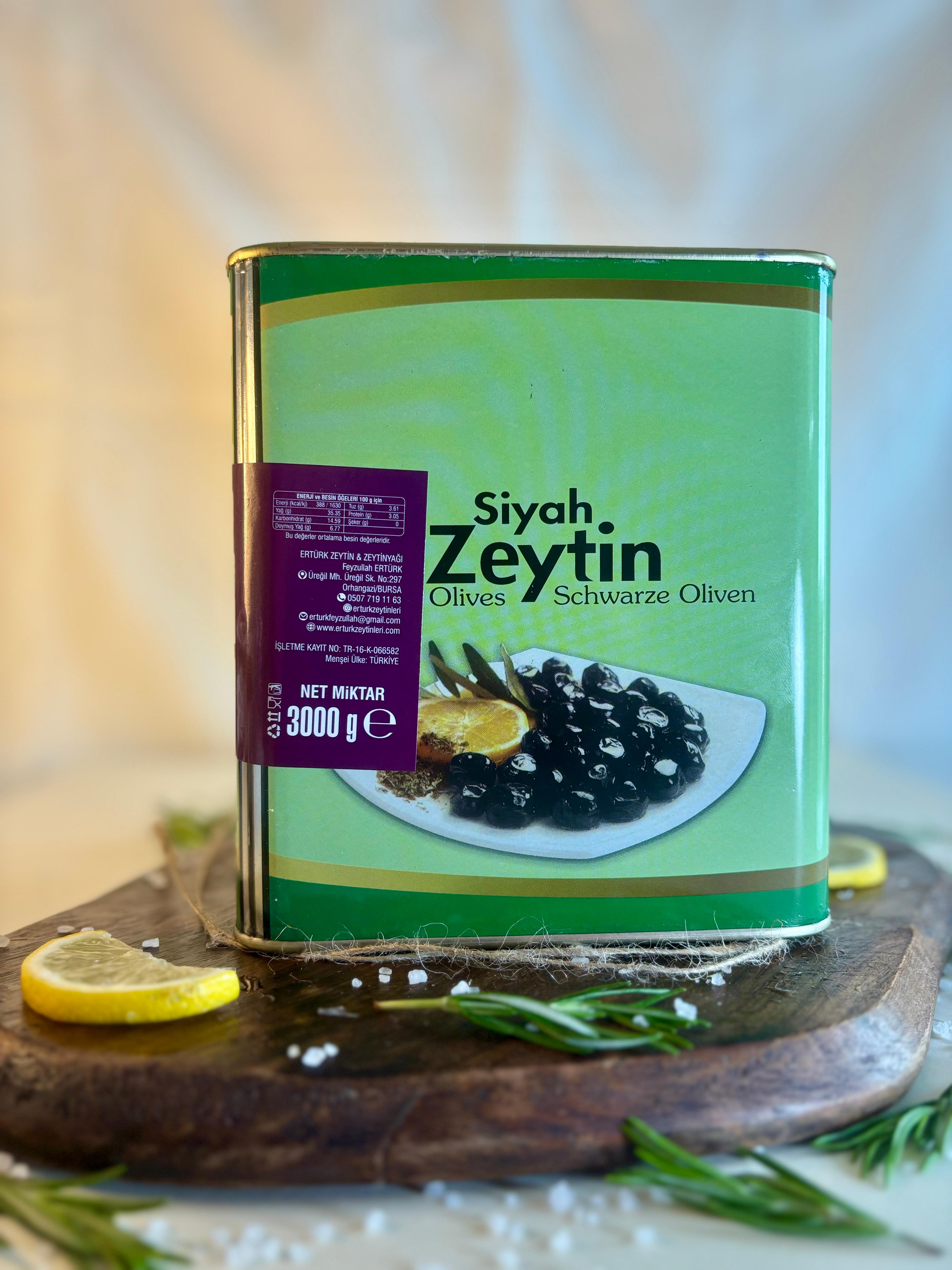 Süper (381-430) Taş Baskı Az Tuzlu Tansiyon Dostu Siyah Zeytin 3 Kg