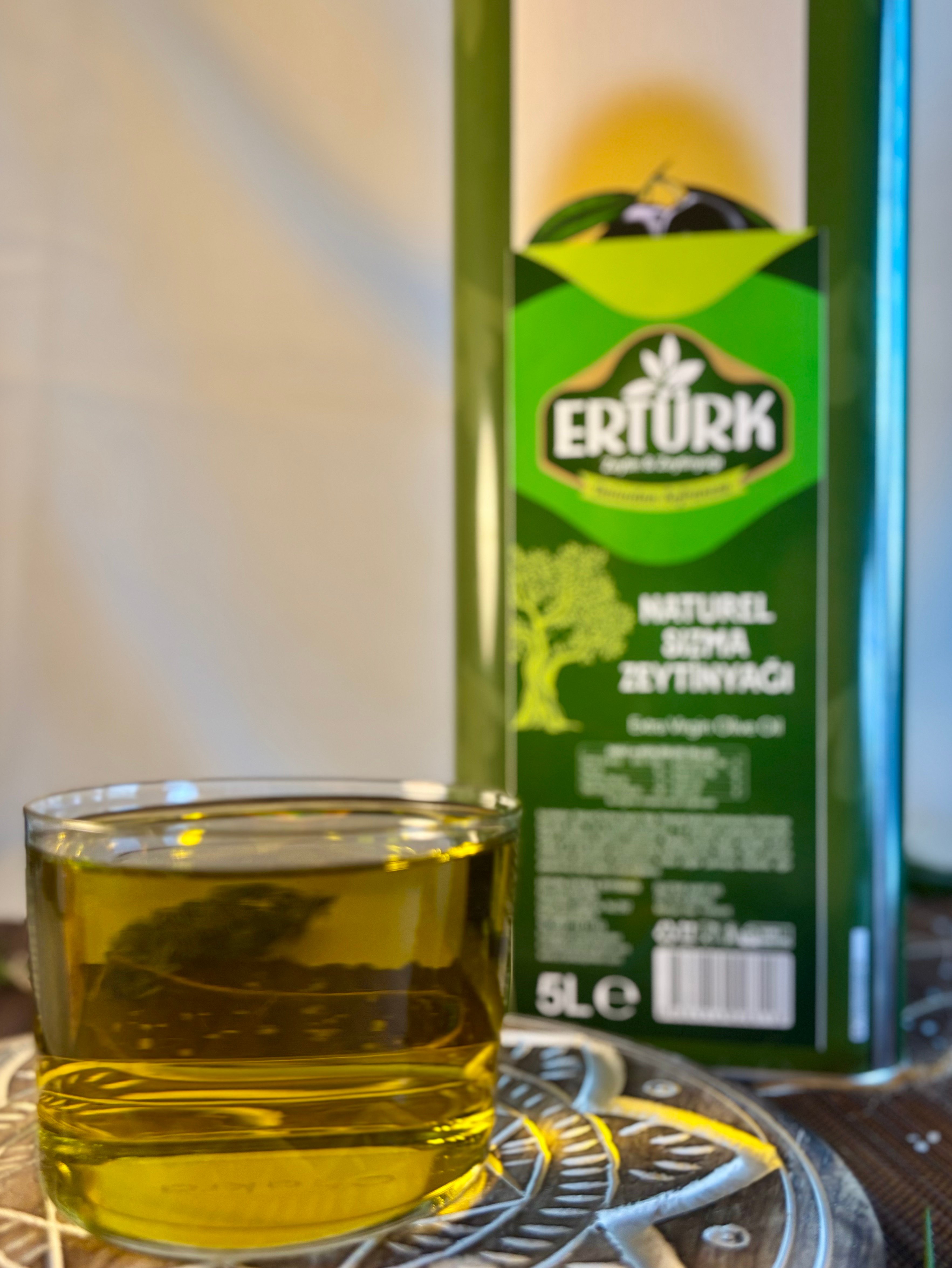 Naturel Sızma Zeytinyağı 5 Litre Soğuk Sıkım Filtresiz