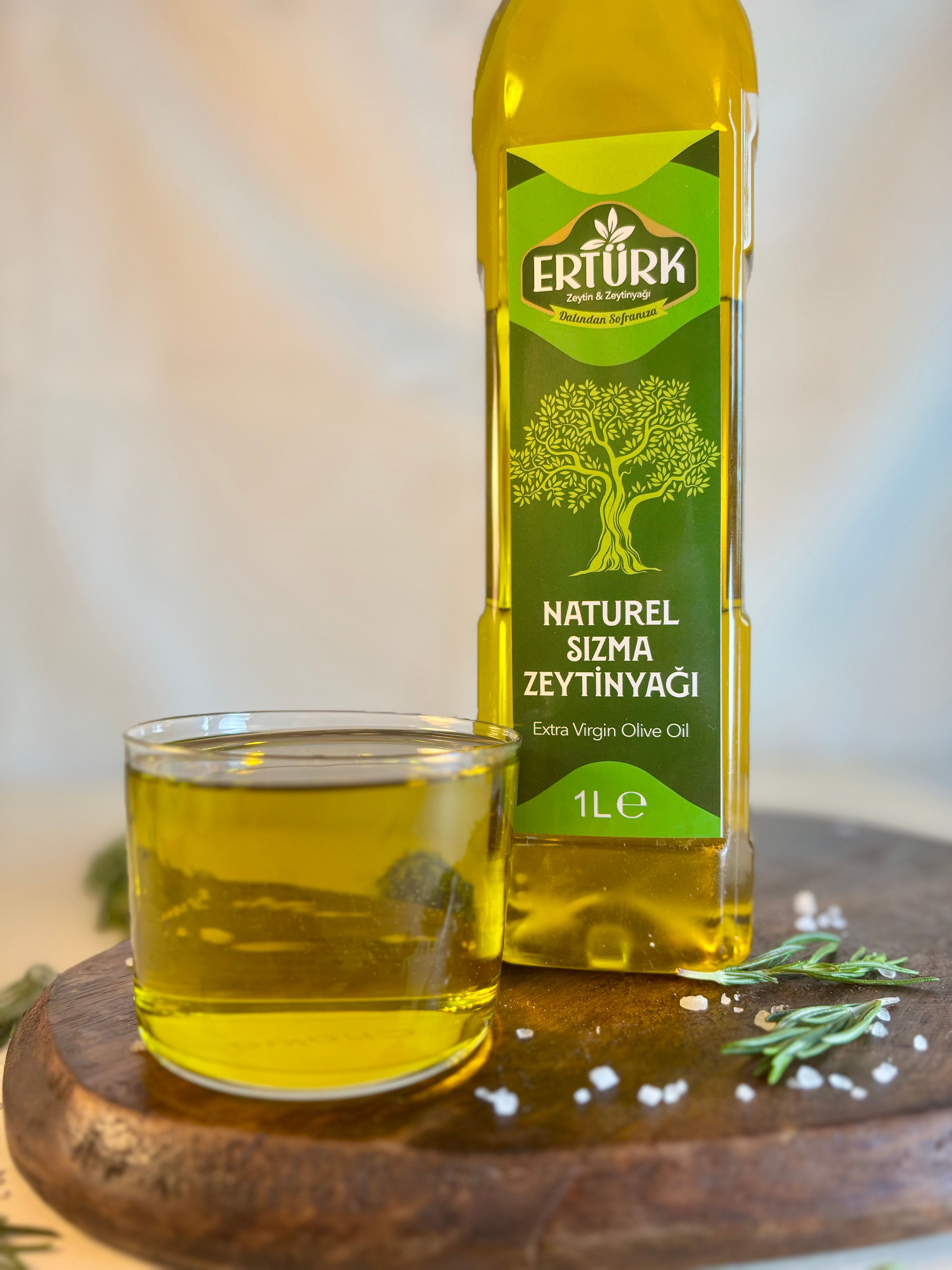 Naturel Sızma Zeytinyağı 1 Litre Soğuk Sıkım Filtresiz