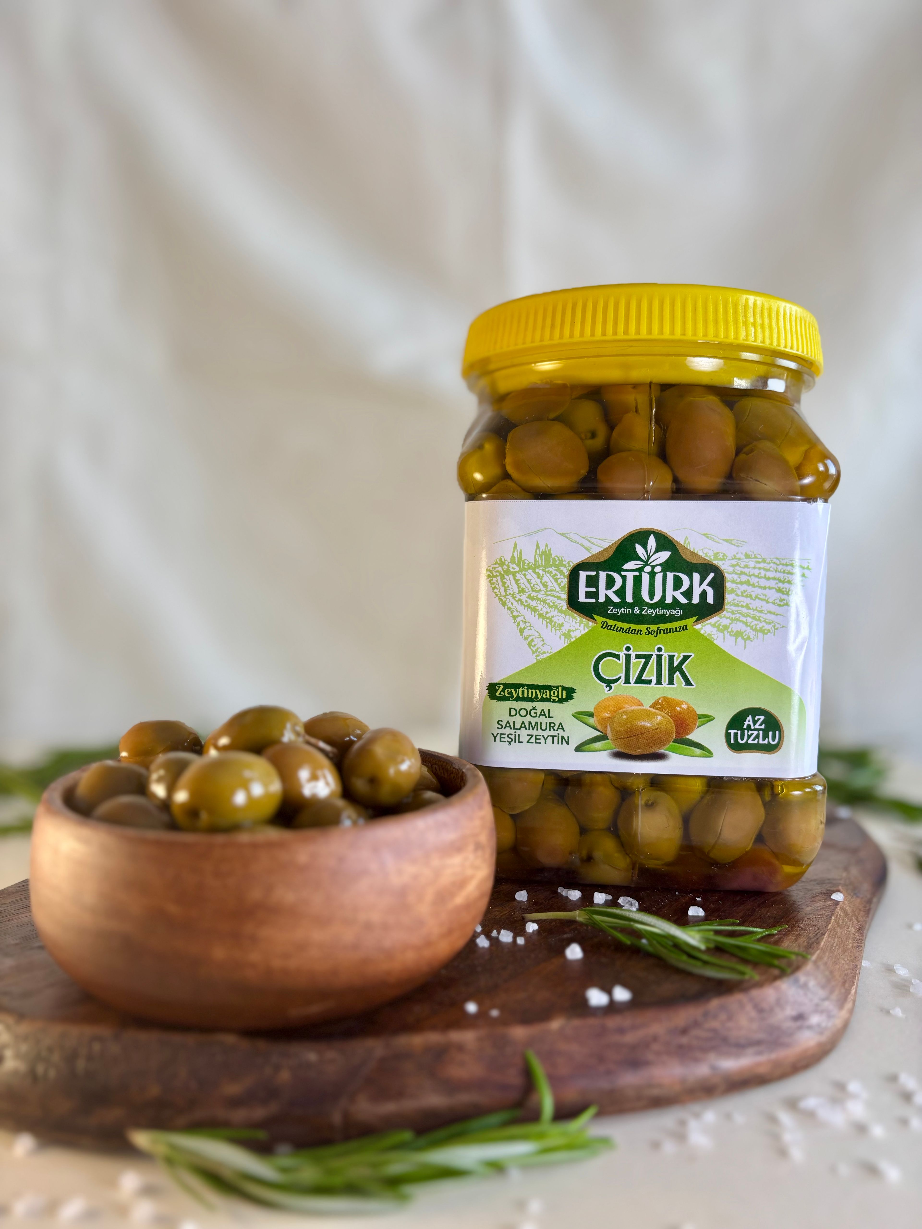 Yeşil Çizik Zeytin (Zeytinyağlı) 1 kg
