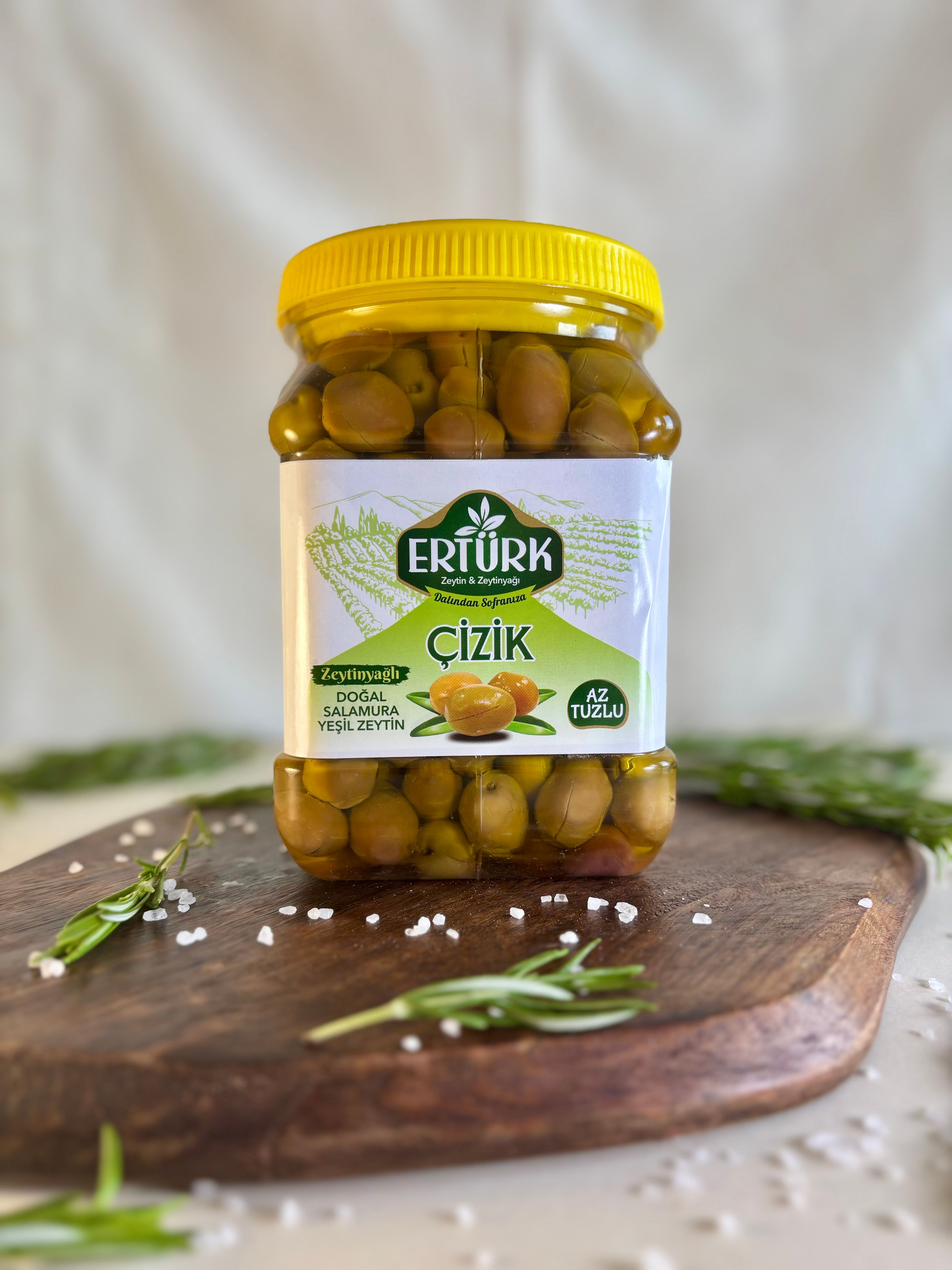 Yeşil Çizik Zeytin (Zeytinyağlı) 1 kg