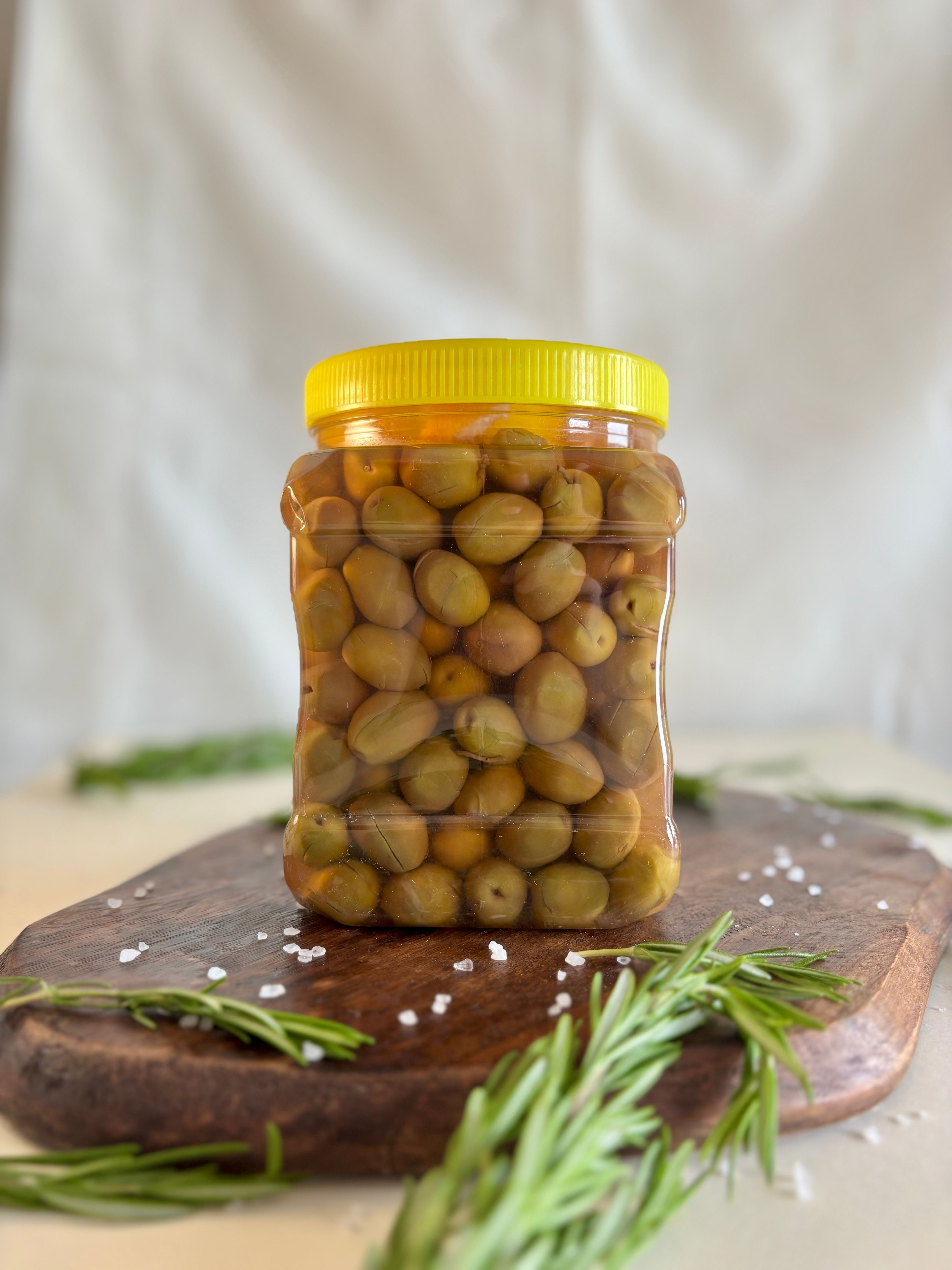 Yeşil Çizik Zeytin (Salamura Sulu) 1 kg