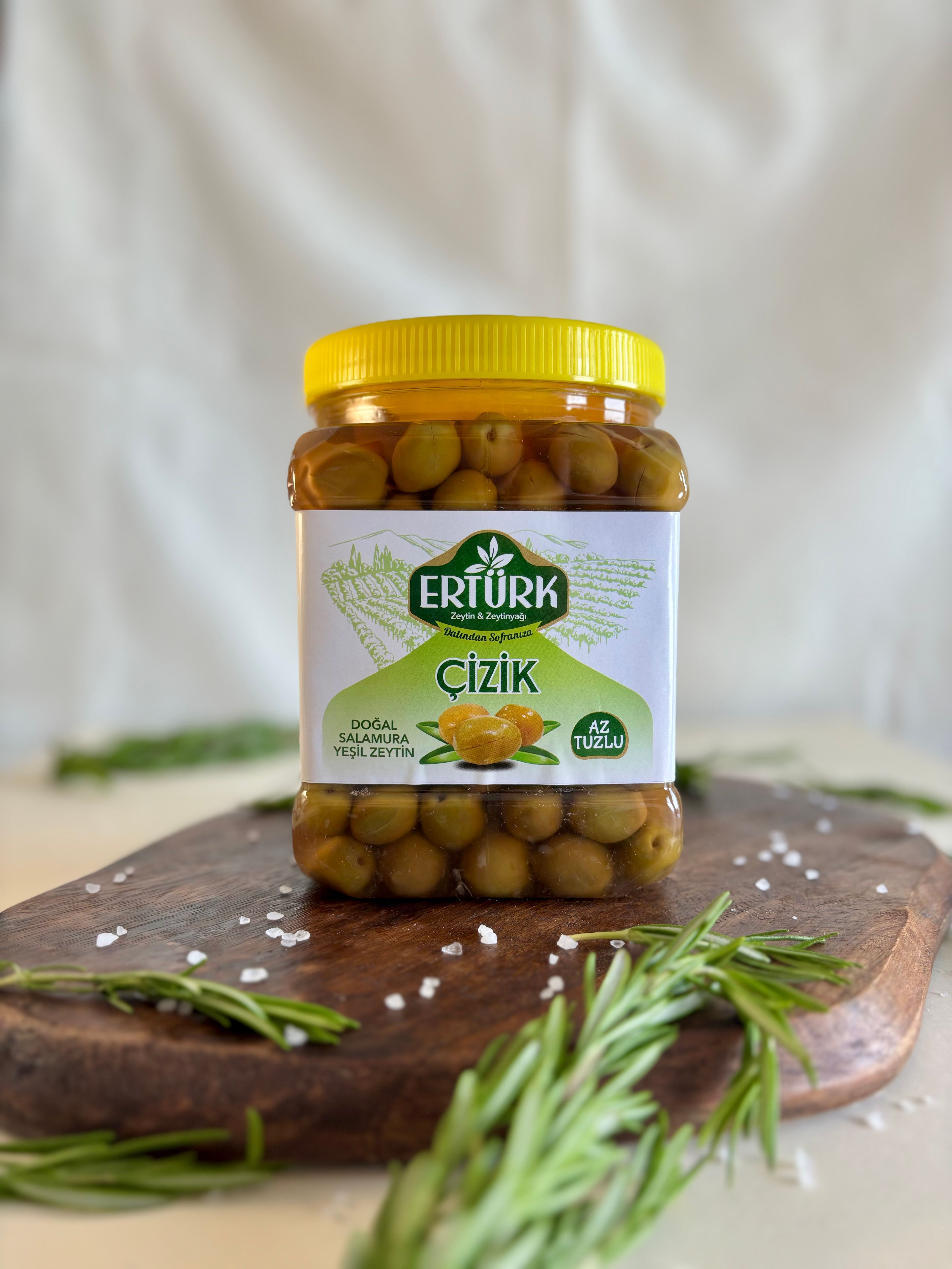 Yeşil Çizik Zeytin (Salamura Sulu) 1 kg