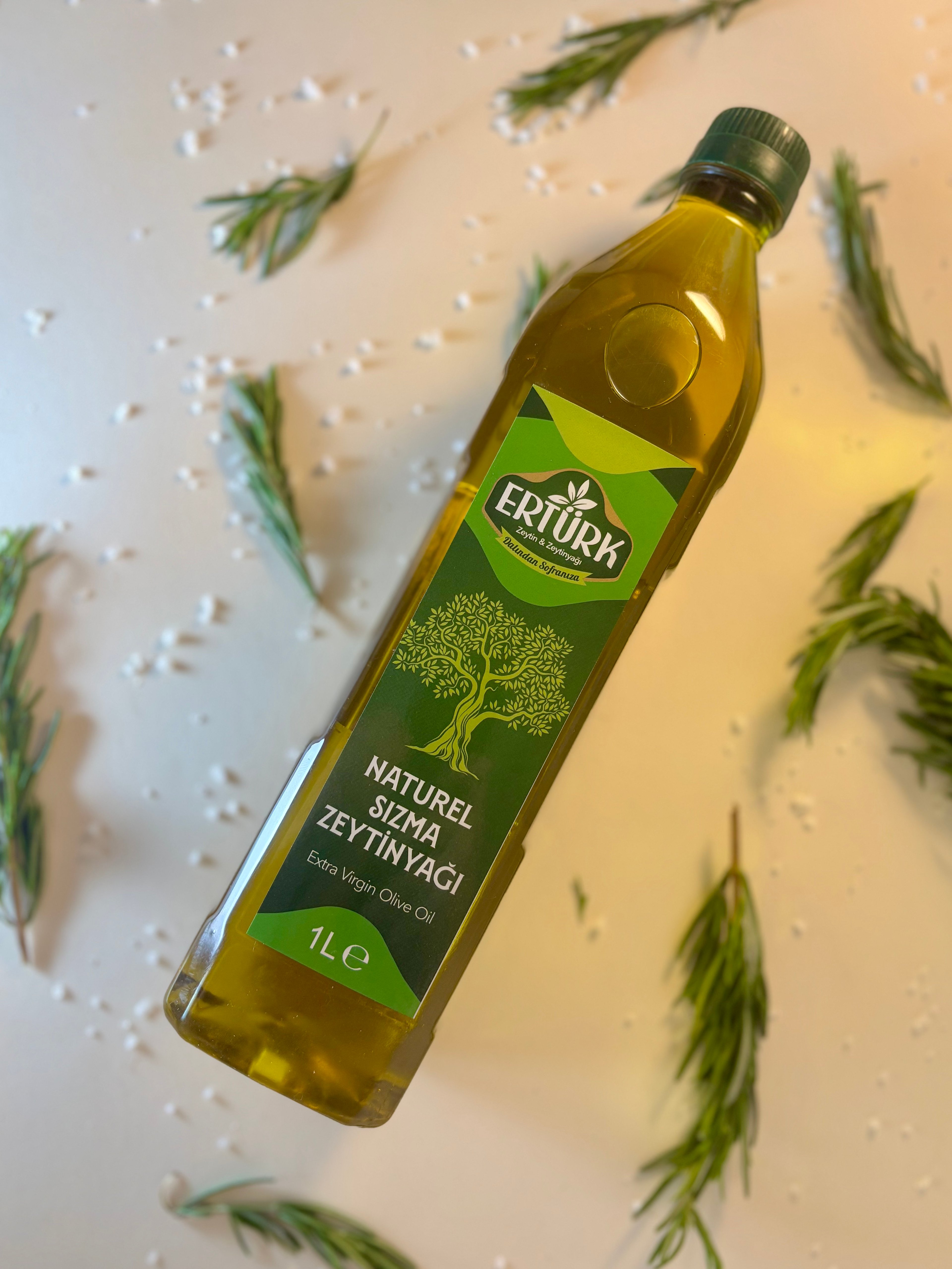 Naturel Sızma Zeytinyağı 1 Litre Soğuk Sıkım Filtresiz
