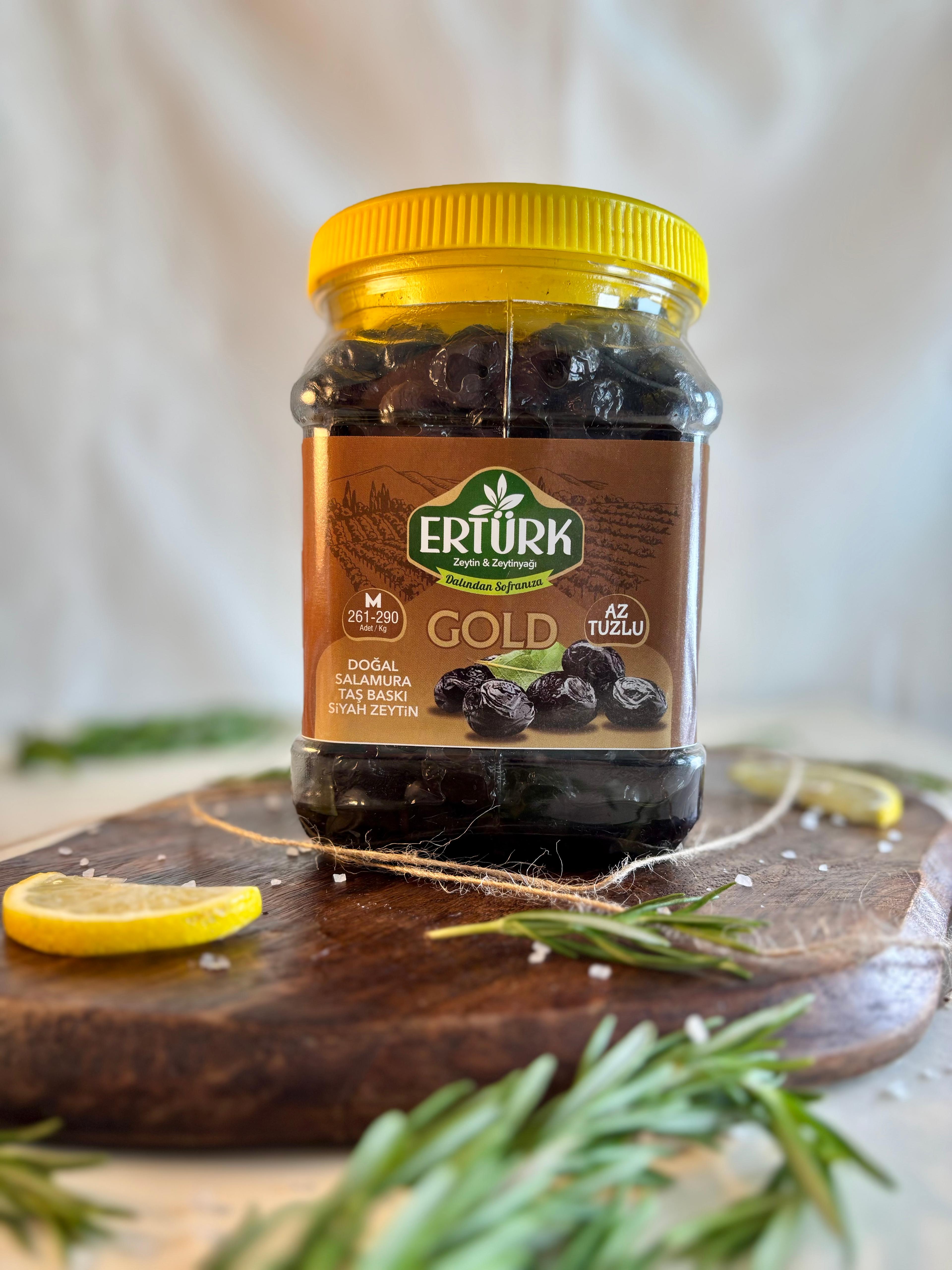 Gold (261-290) 1 kg Az Tuzlu Taş Baskı Siyah Zeytin