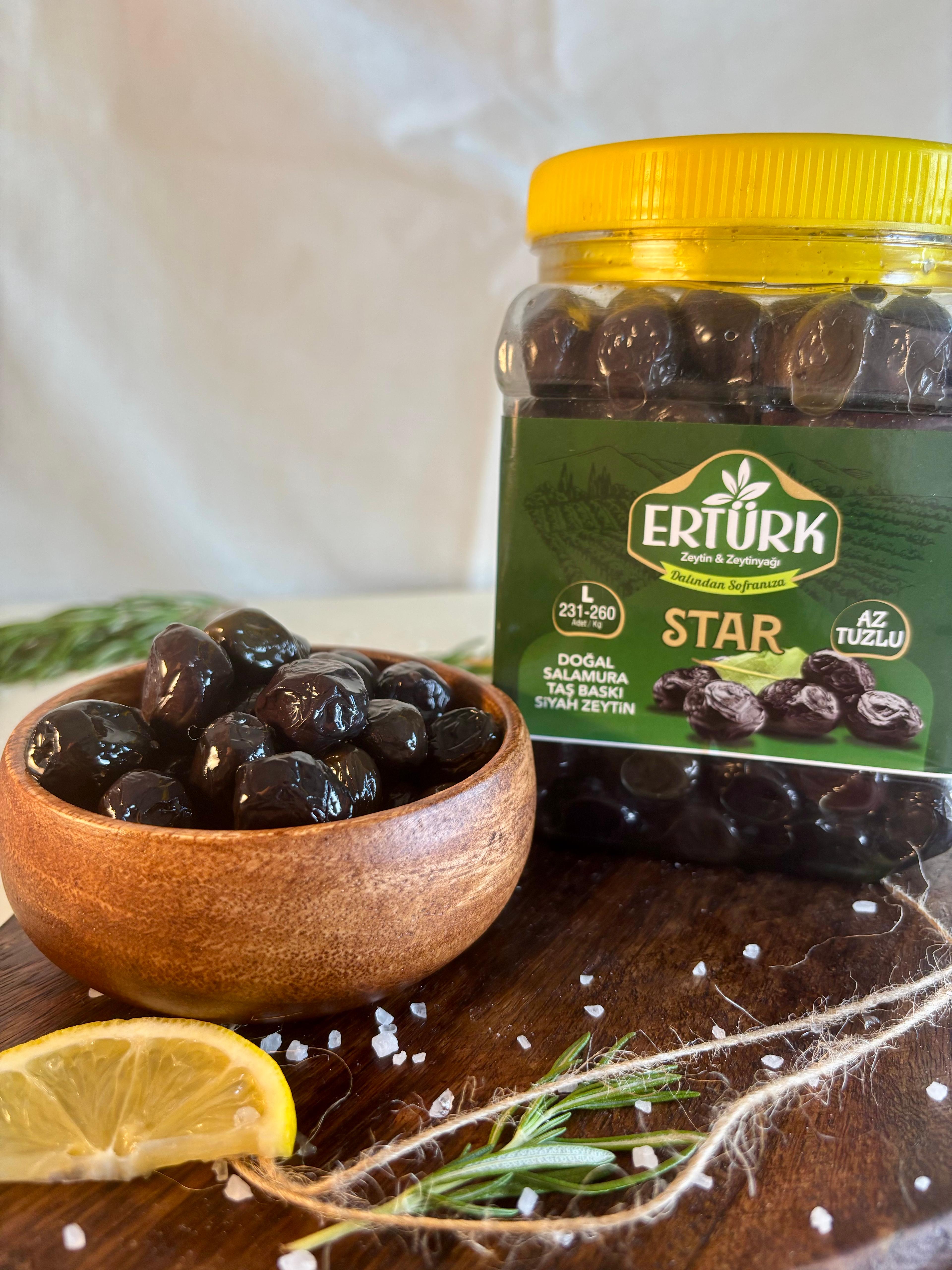 Star (231-260) Az Tuzlu Taş Baskı Siyah Zeytin 1 Kg