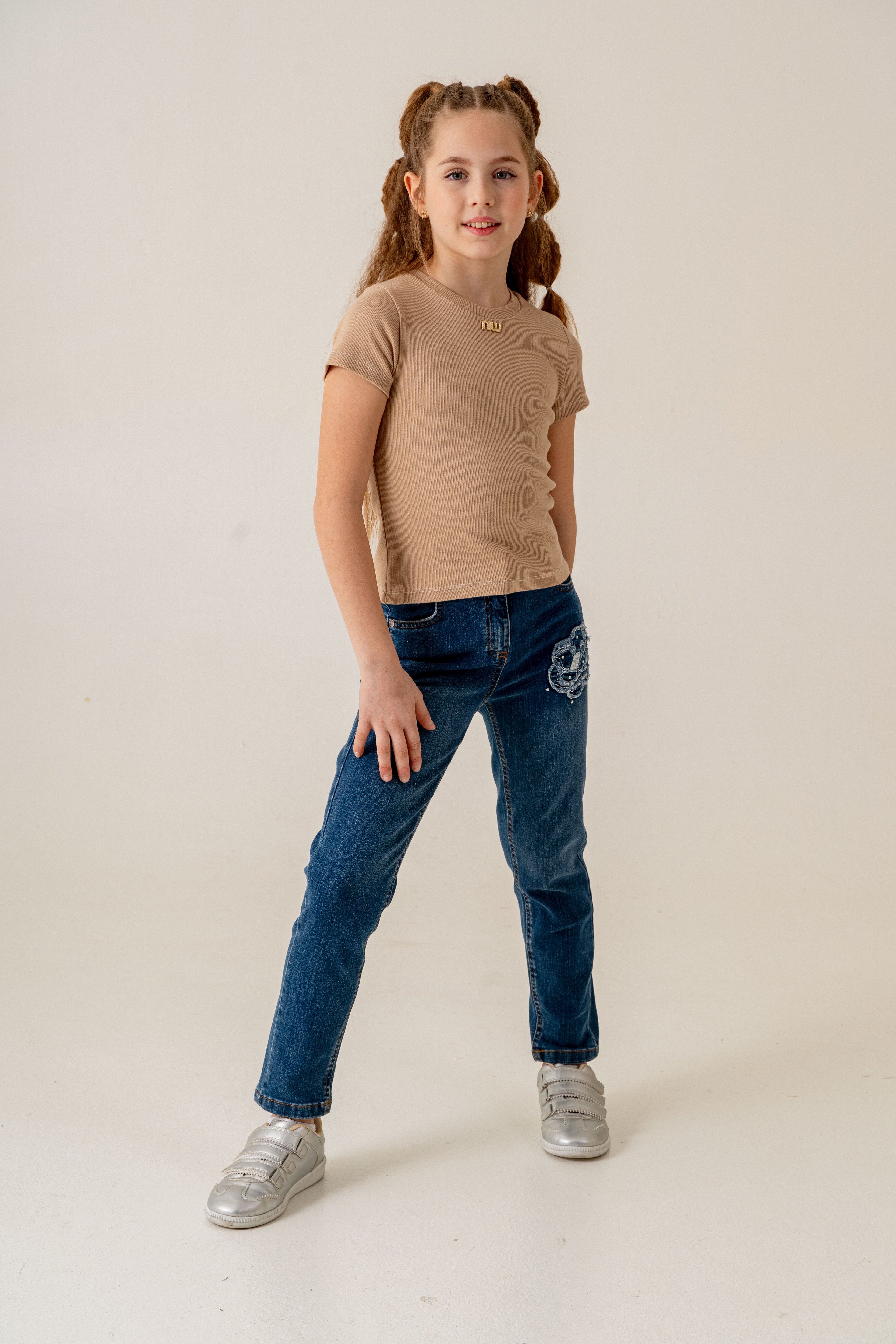 Kız Çocuk Yarım Kol T-Shirt 1733