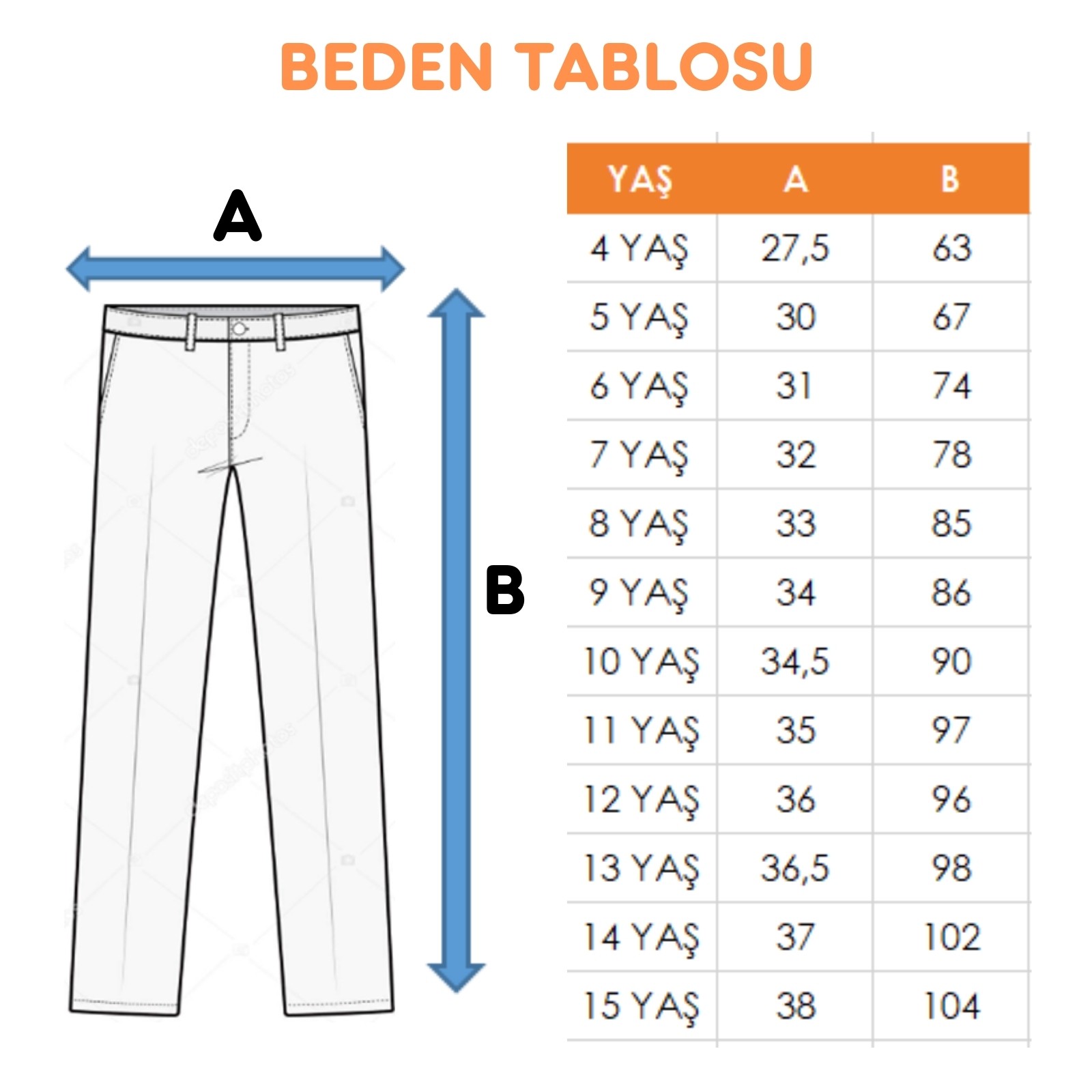 Kız Çocuk Lastikli Kot Pantolon 2206