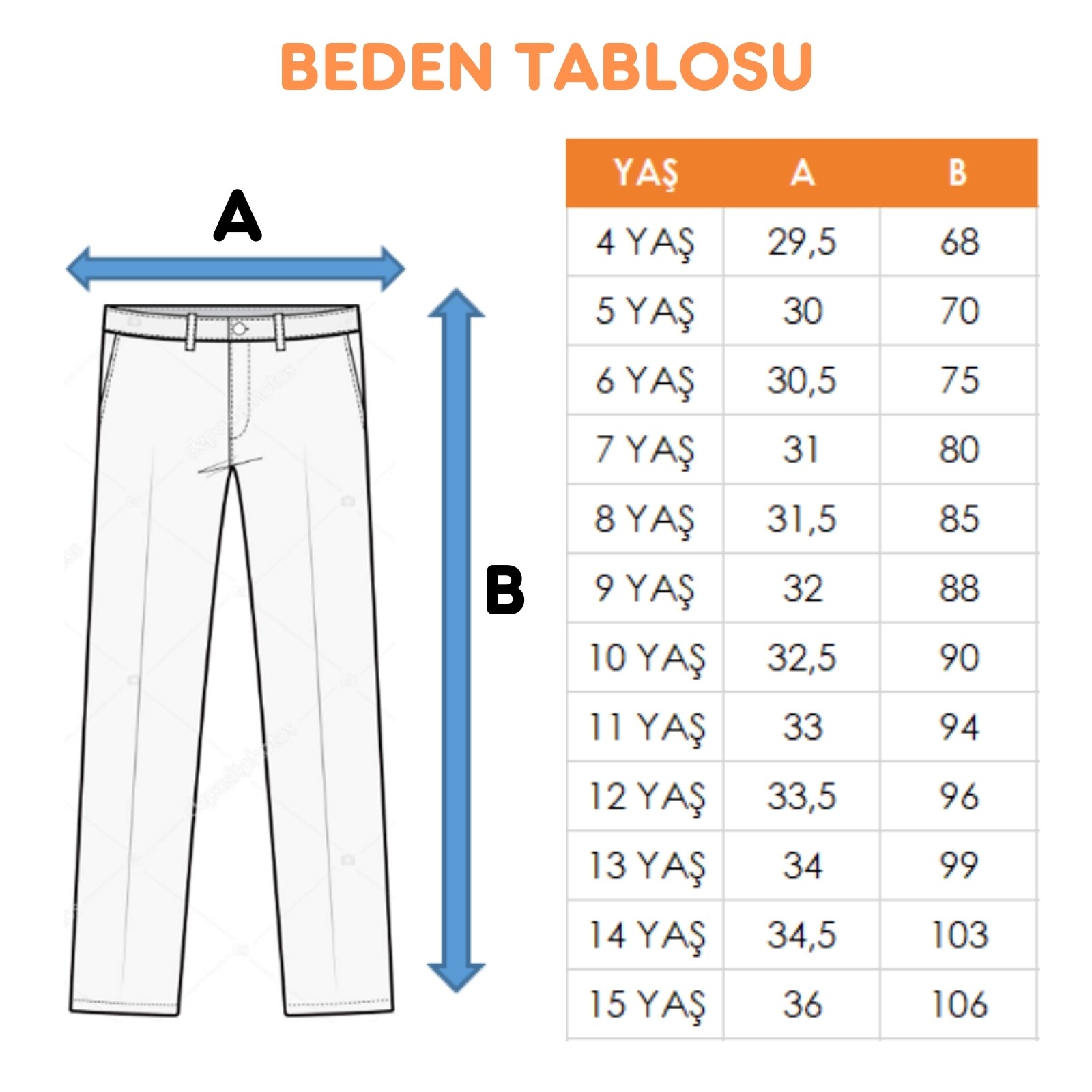 Kız Çocuk Paça Fiyonklu Kot Pantolon 2188