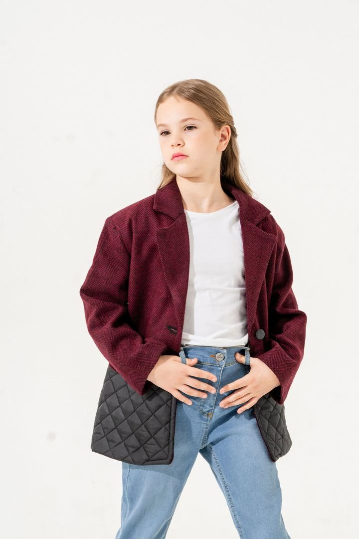 Kız Çocuk Kapitone Detaylı Ceket 1533