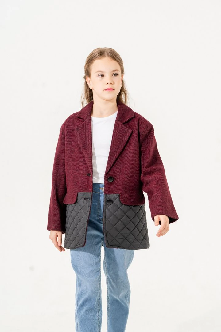 Kız Çocuk Kapitone Detaylı Ceket 1533